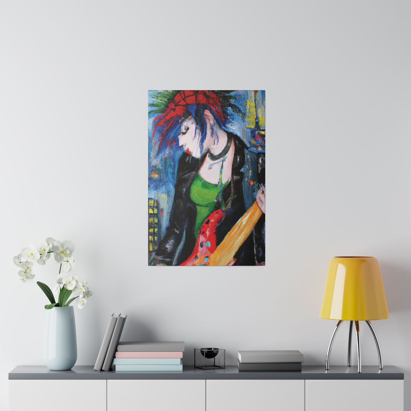 9423T - Rockstar Oil Painting Style Print | Poster | Home Decor | Wall Art | Music Art | Canvas
