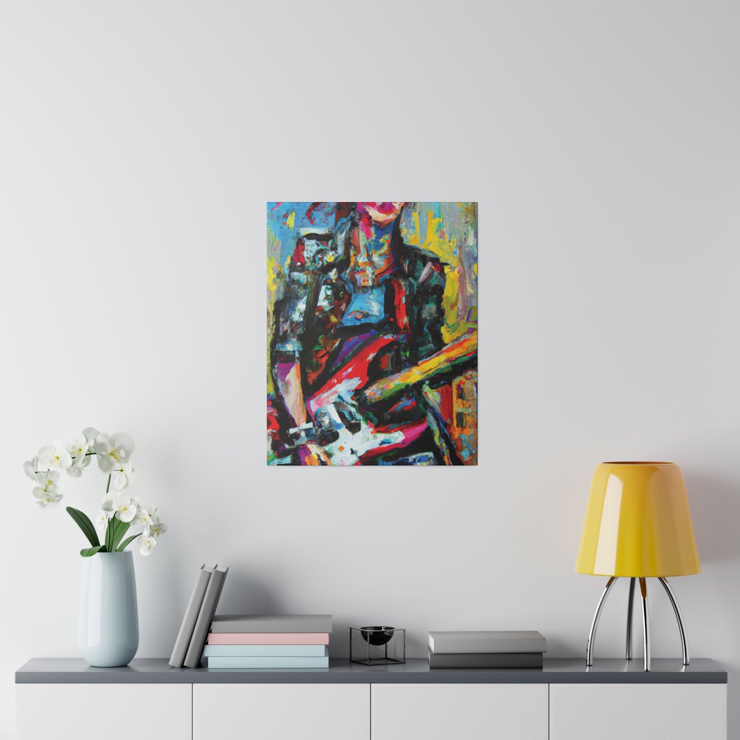 9010O - Rockstar Oil Painting Style Print | Poster | Home Decor | Wall Art | Music Art | Canvas