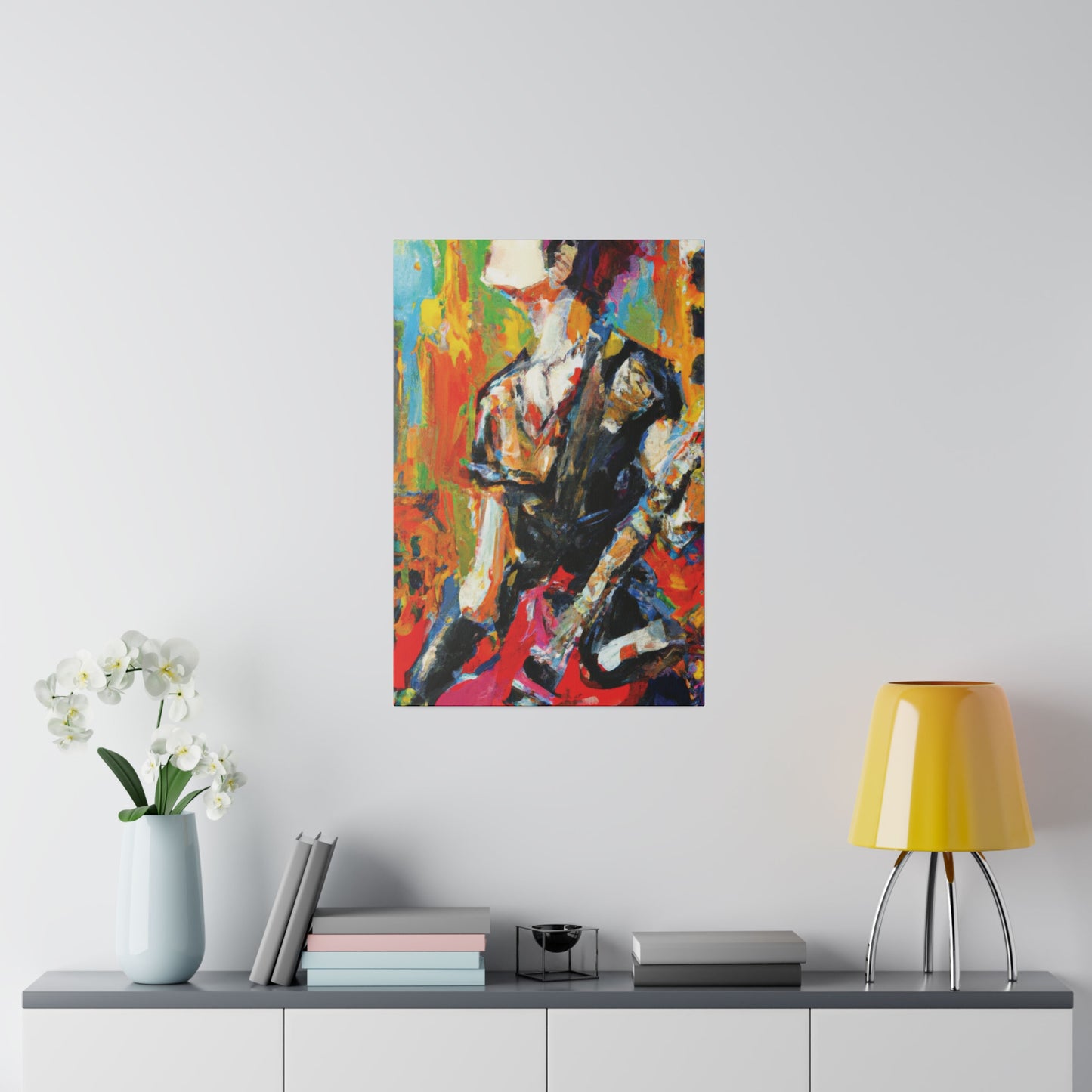 5867V - Rockstar Oil Painting Style Print | Poster | Home Decor | Wall Art | Music Art | Canvas