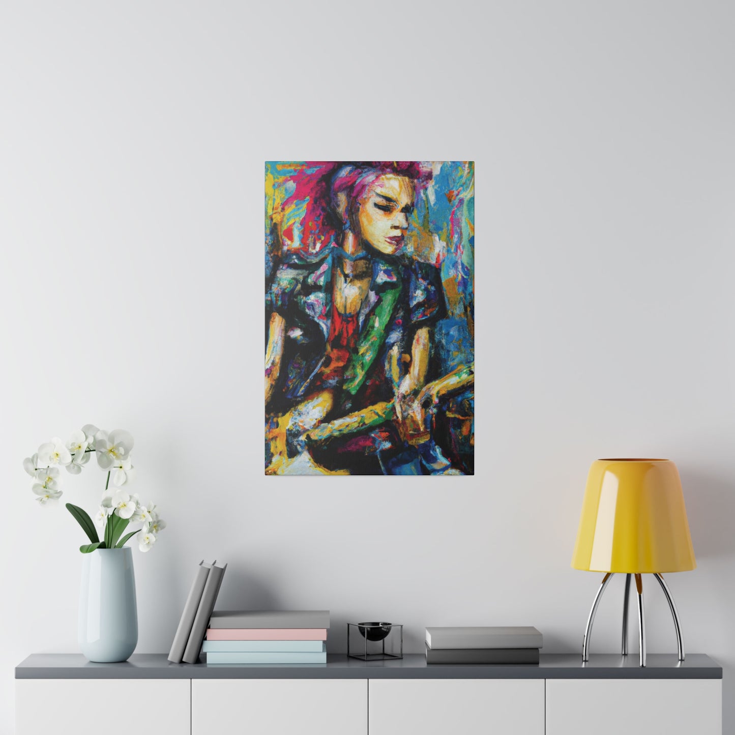 5678F - Rockstar Oil Painting Style Print | Poster | Home Decor | Wall Art | Music Art | Canvas