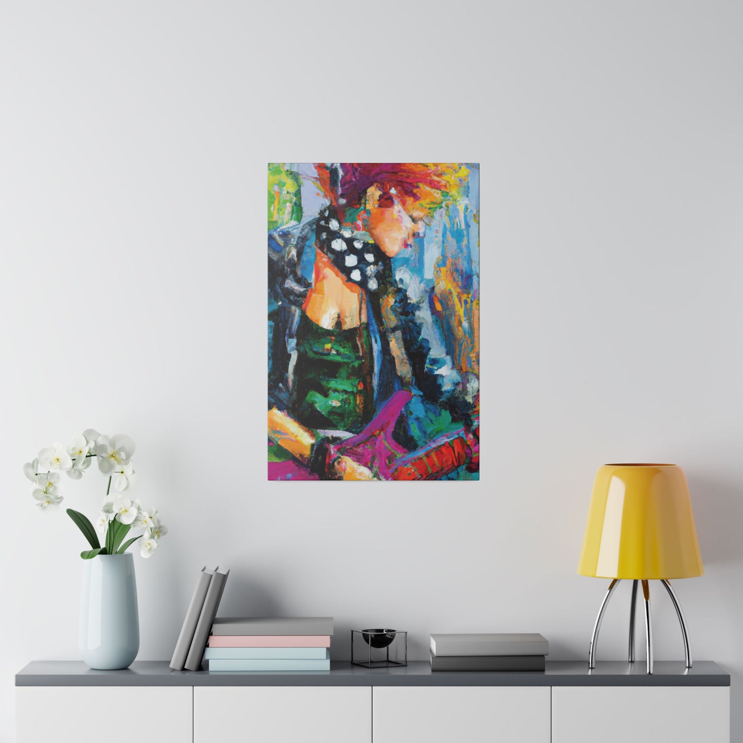 8032E - Rockstar Oil Painting Style Print | Poster | Home Decor | Wall Art | Music Art | Canvas