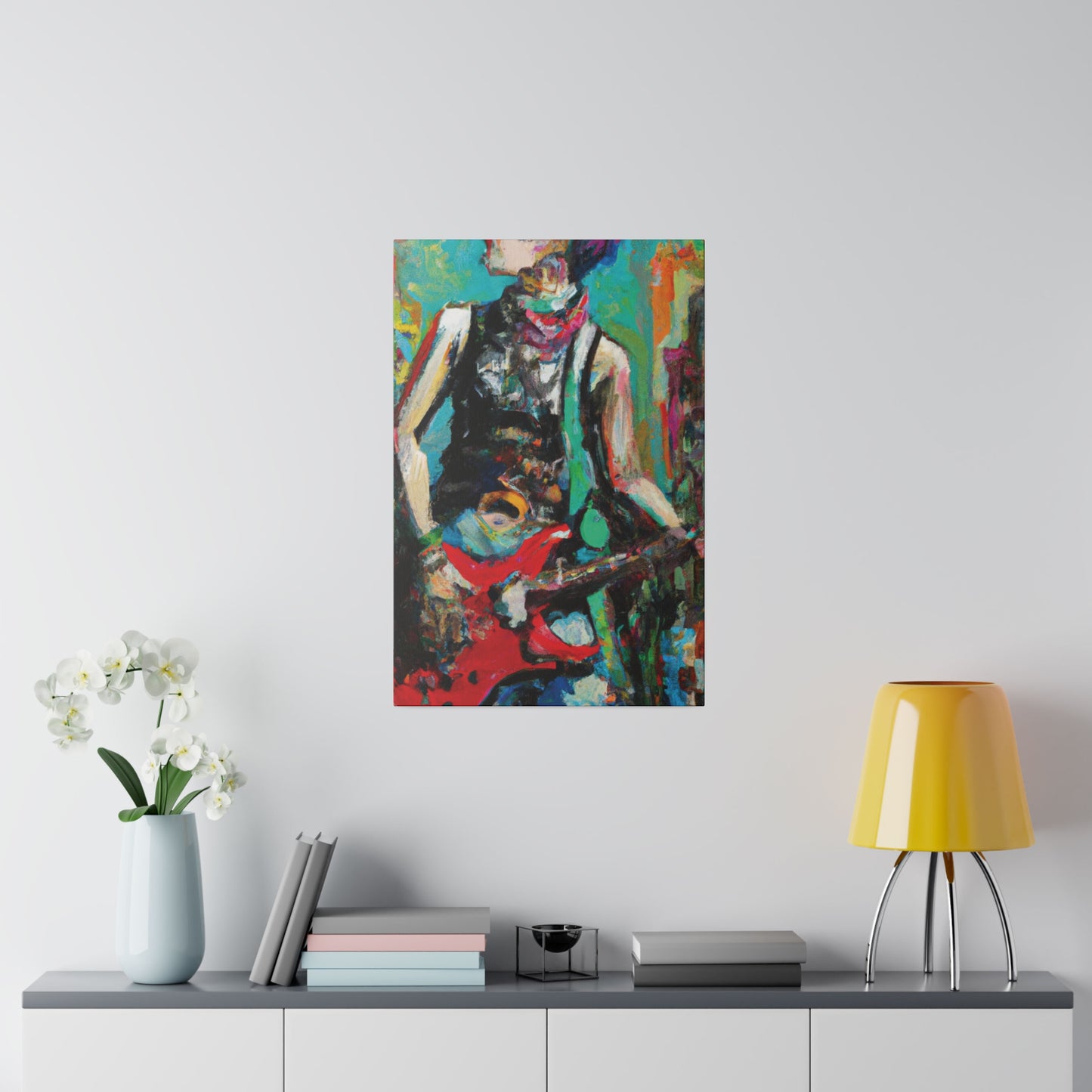 9287Z - Rockstar Oil Painting Style Print | Poster | Home Decor | Wall Art | Music Art | Canvas