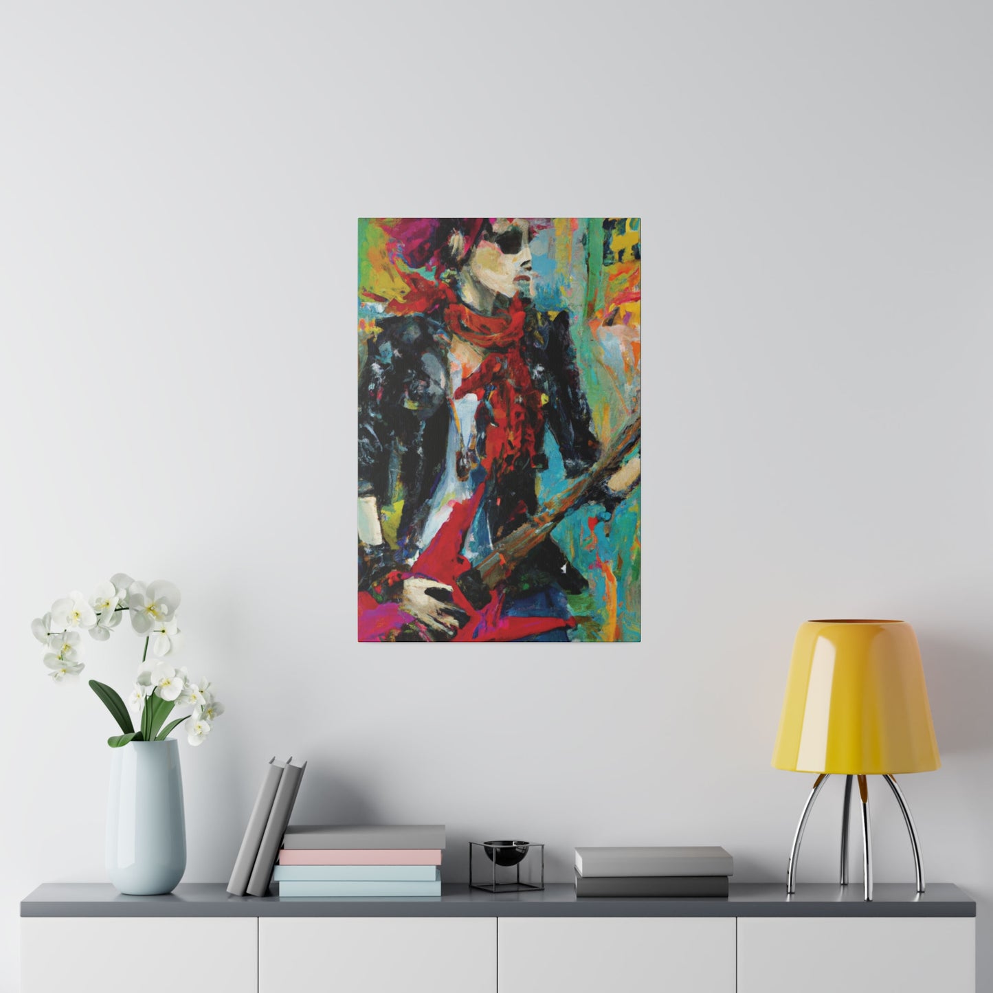 4292C - Rockstar Oil Painting Style Print | Poster | Home Decor | Wall Art | Music Art | Canvas
