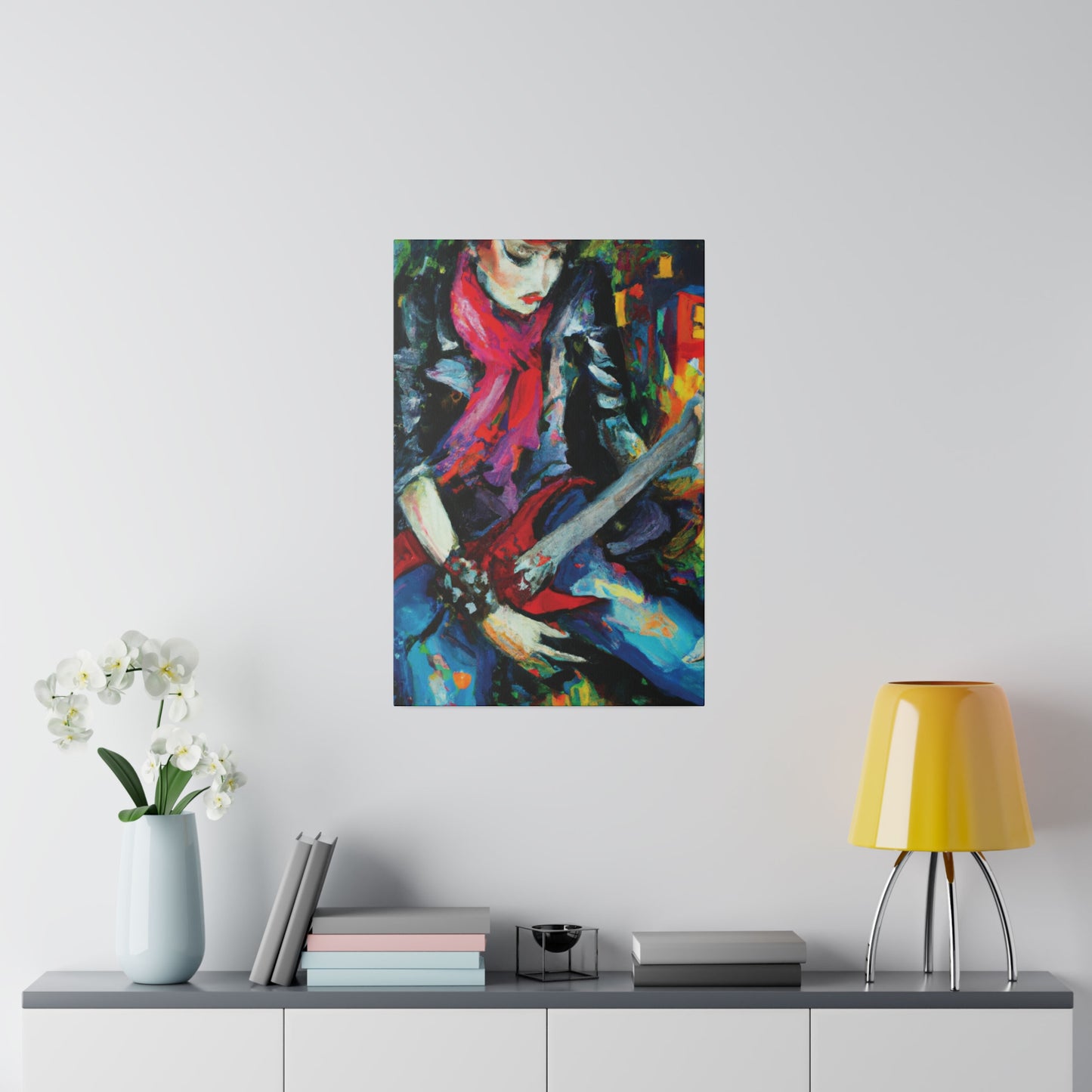 834A - Rockstar Oil Painting Style Print | Poster | Home Decor | Wall Art | Music Art | Canvas