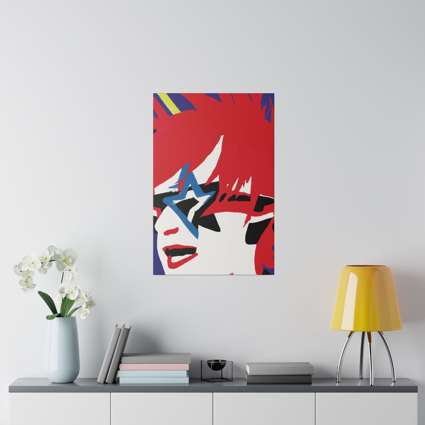 9342V - Rockstar Painting Print | Face | Abstract | Poster | Home Decor | Wall Art | Music Art | Canvas