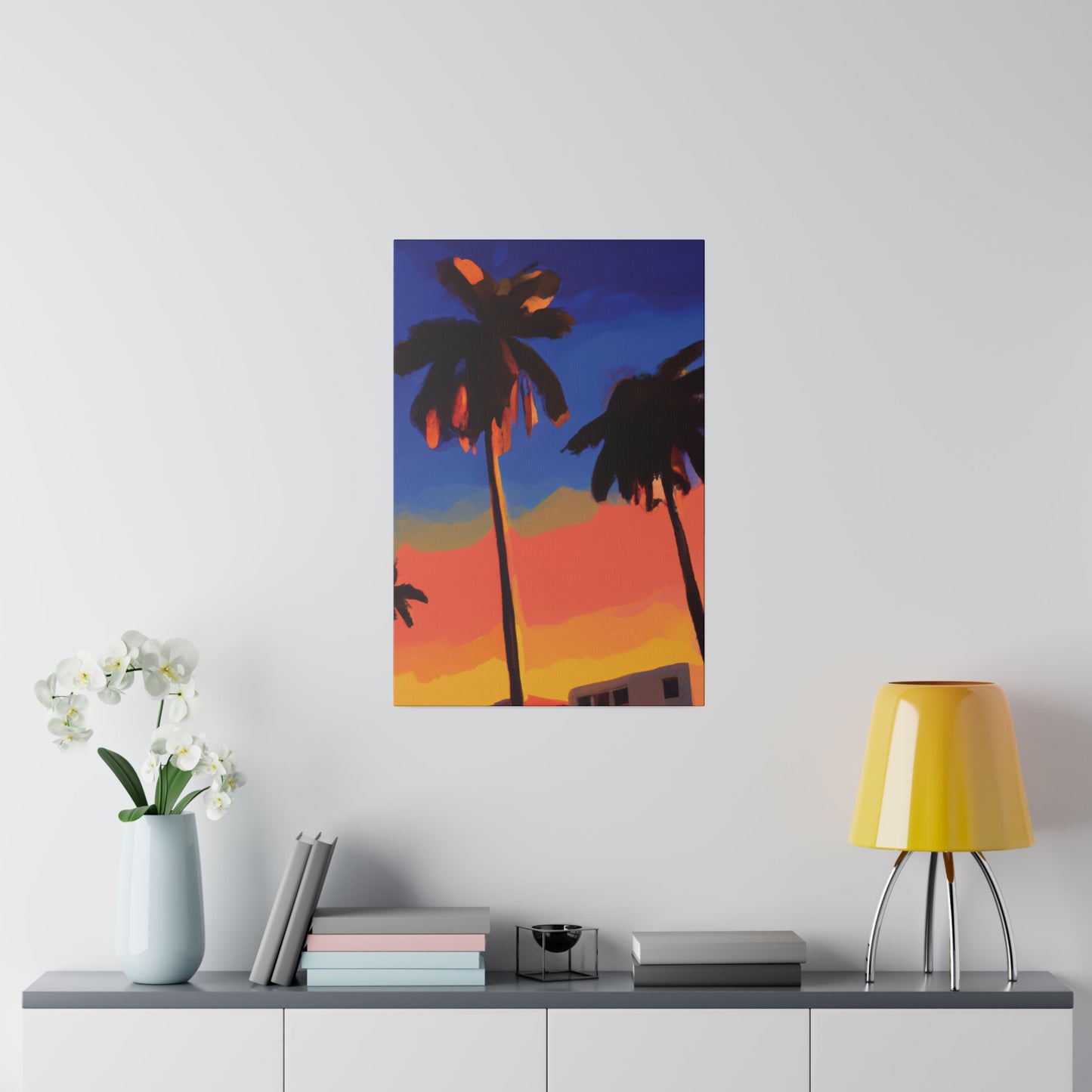 9562Q - Miami Beach Sunset Painting Print | Miami | Beach | Sunset | Poster | Home Decor | Wall Art | Canvas