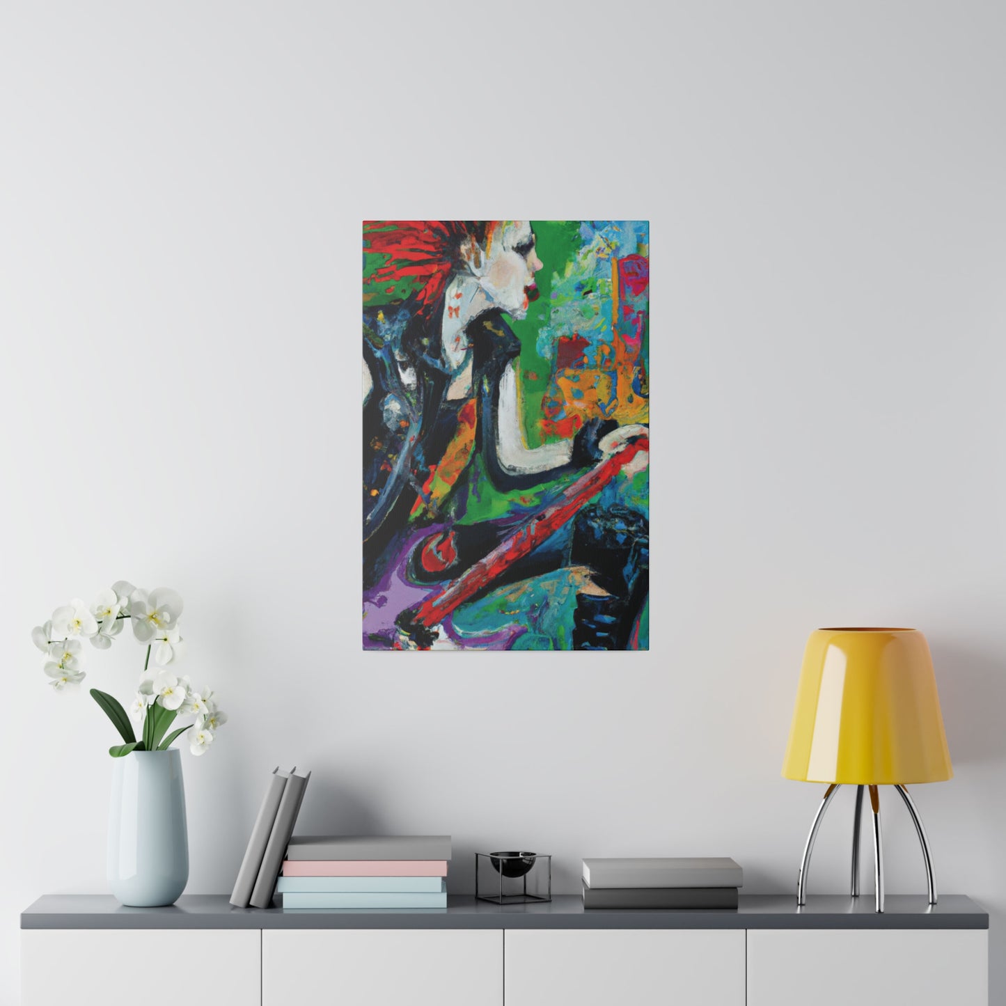 986C - Rockstar Oil Painting Style Print | Poster | Home Decor | Wall Art | Music Art | Canvas