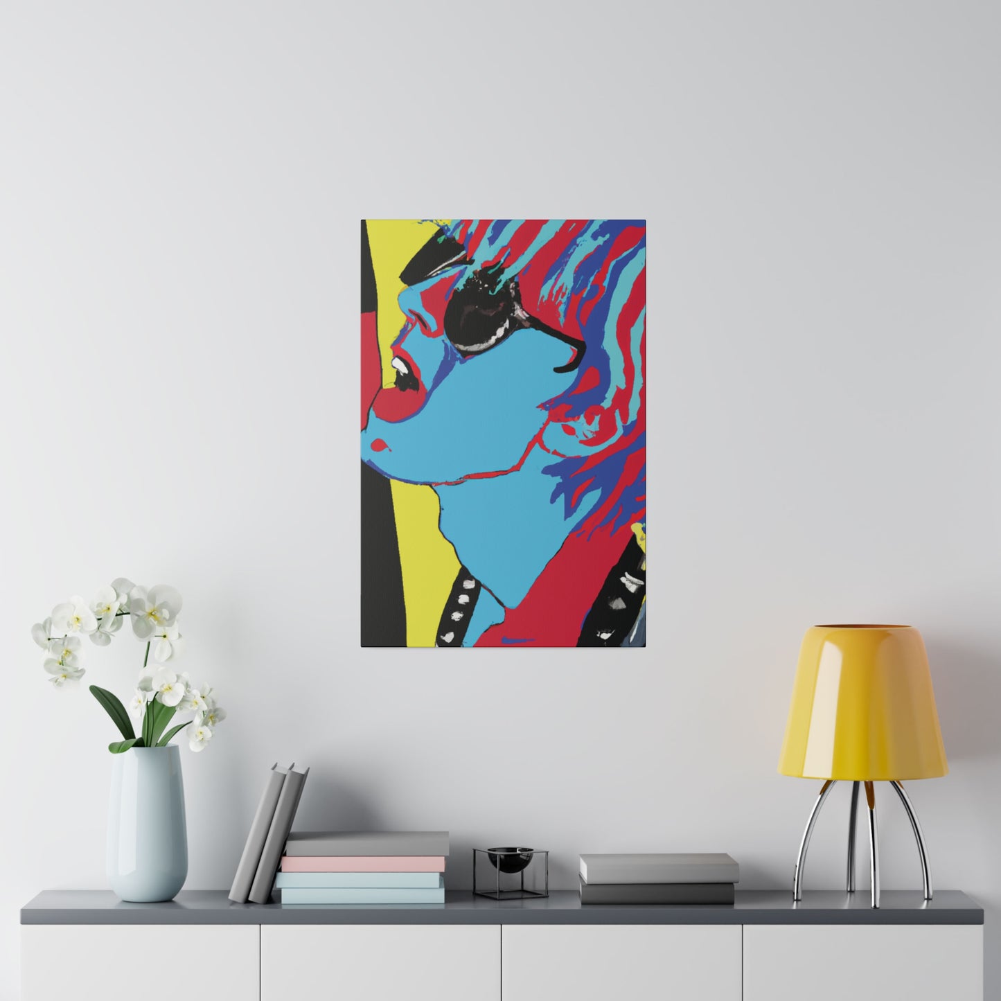 4238T - Rockstar Painting Print | Face | Abstract | Poster | Home Decor | Wall Art | Music Art | Canvas