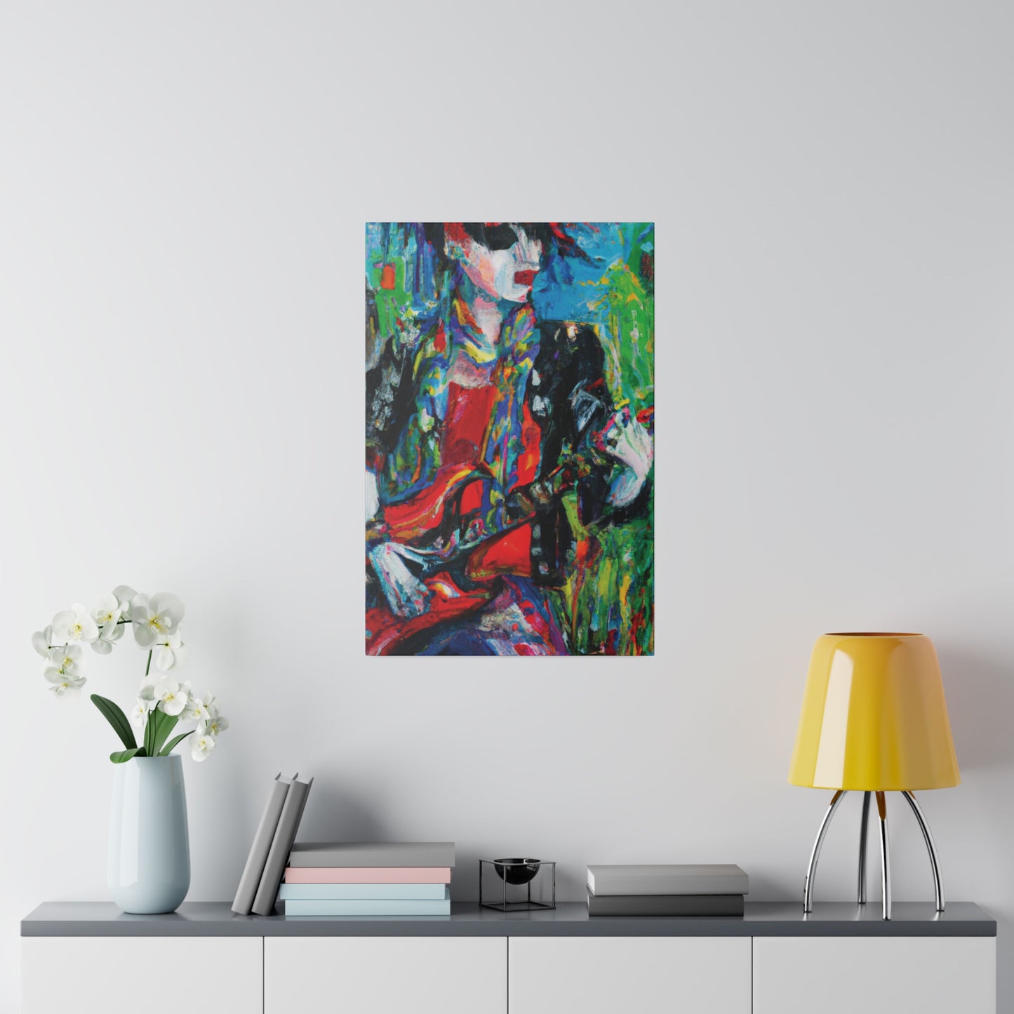 8276X - Rockstar Oil Painting Style Print | Poster | Home Decor | Wall Art | Music Art | Canvas