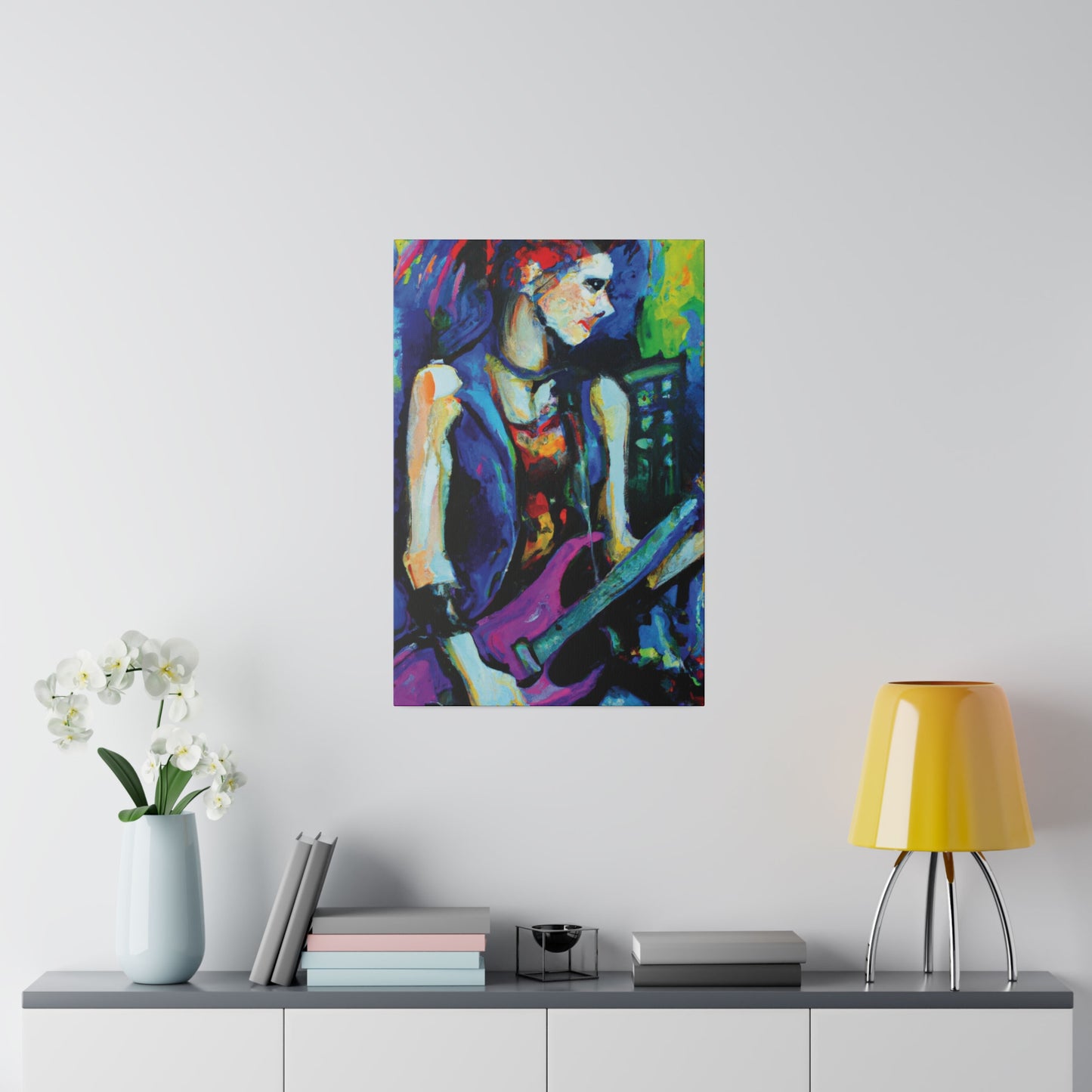 4374G - Rockstar Oil Painting Style Print | Poster | Home Decor | Wall Art | Music Art | Canvas