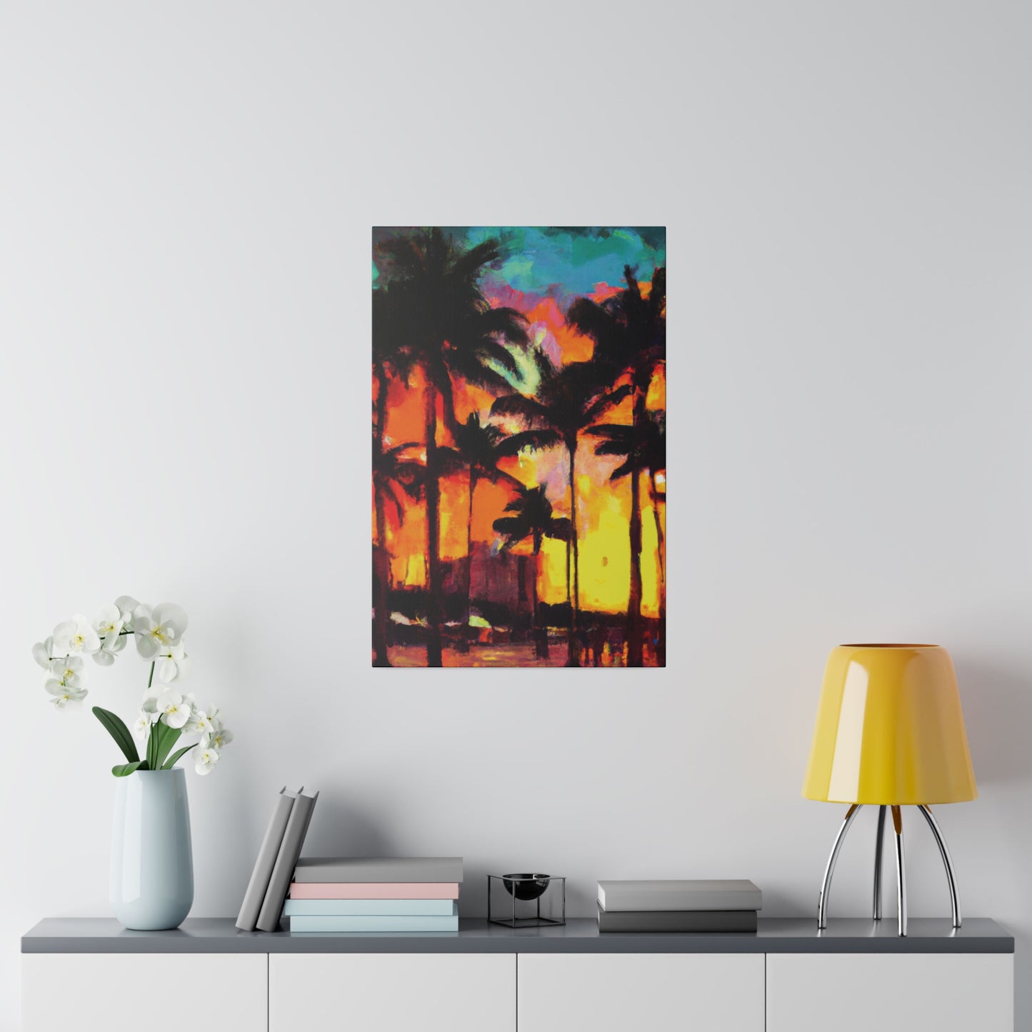 7191U - Miami Beach Sunset Painting Print | Miami | Beach | Sunset | Poster | Home Decor | Wall Art | Canvas