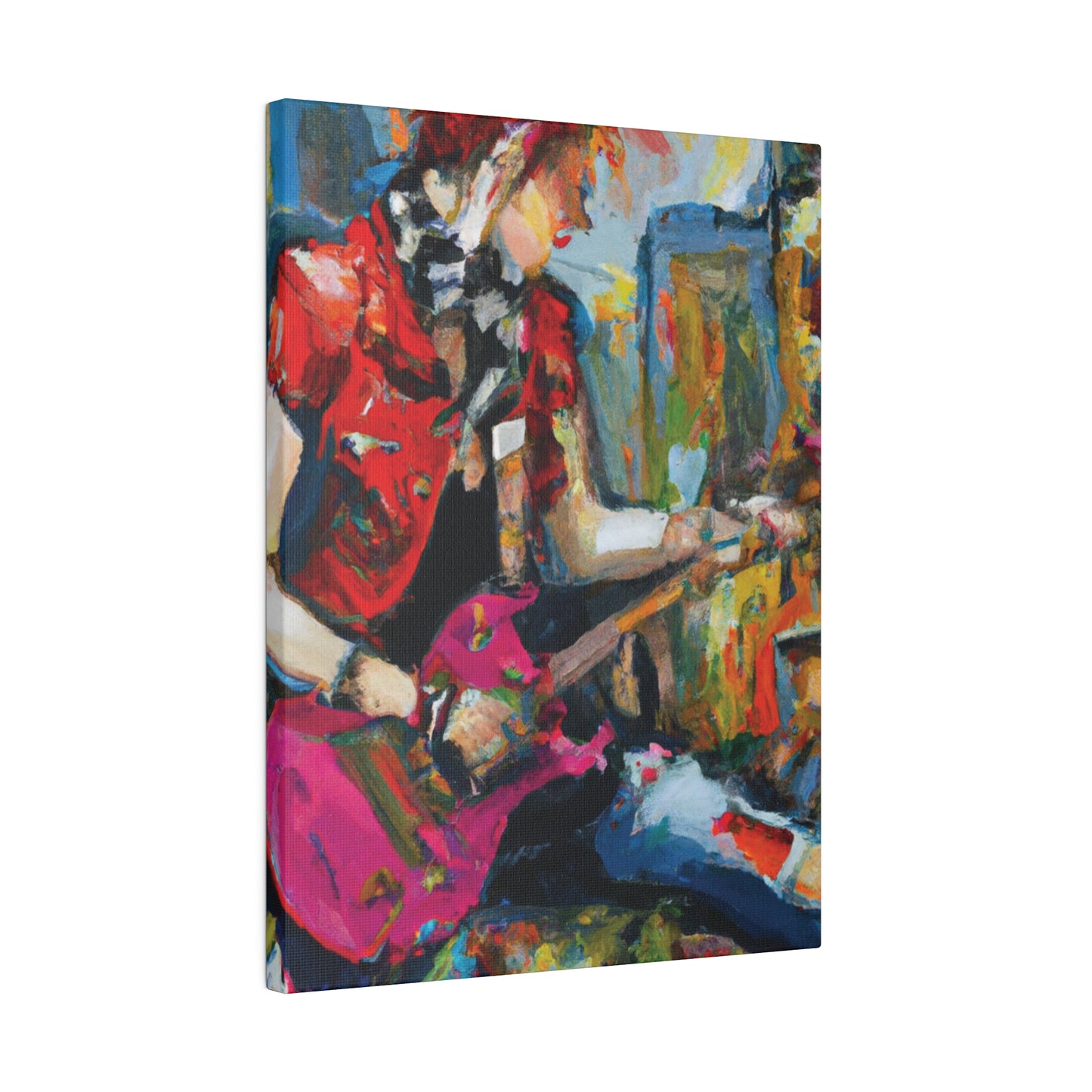 9666G - Rockstar Oil Painting Style Print | Poster | Home Decor | Wall Art | Music Art | Canvas
