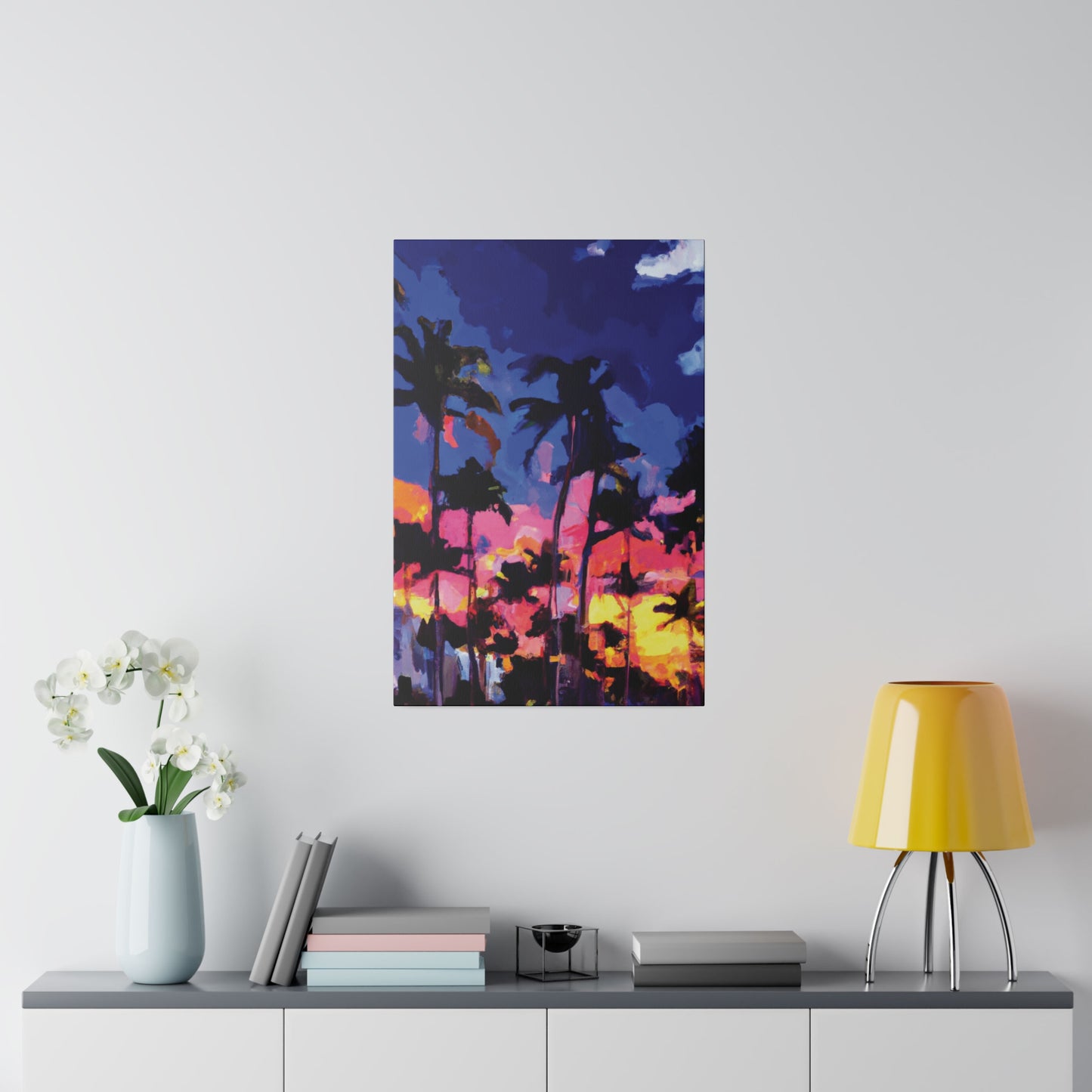 4397K - Miami Beach Sunset Painting Print | Miami | Beach | Sunset | Poster | Home Decor | Wall Art | Canvas