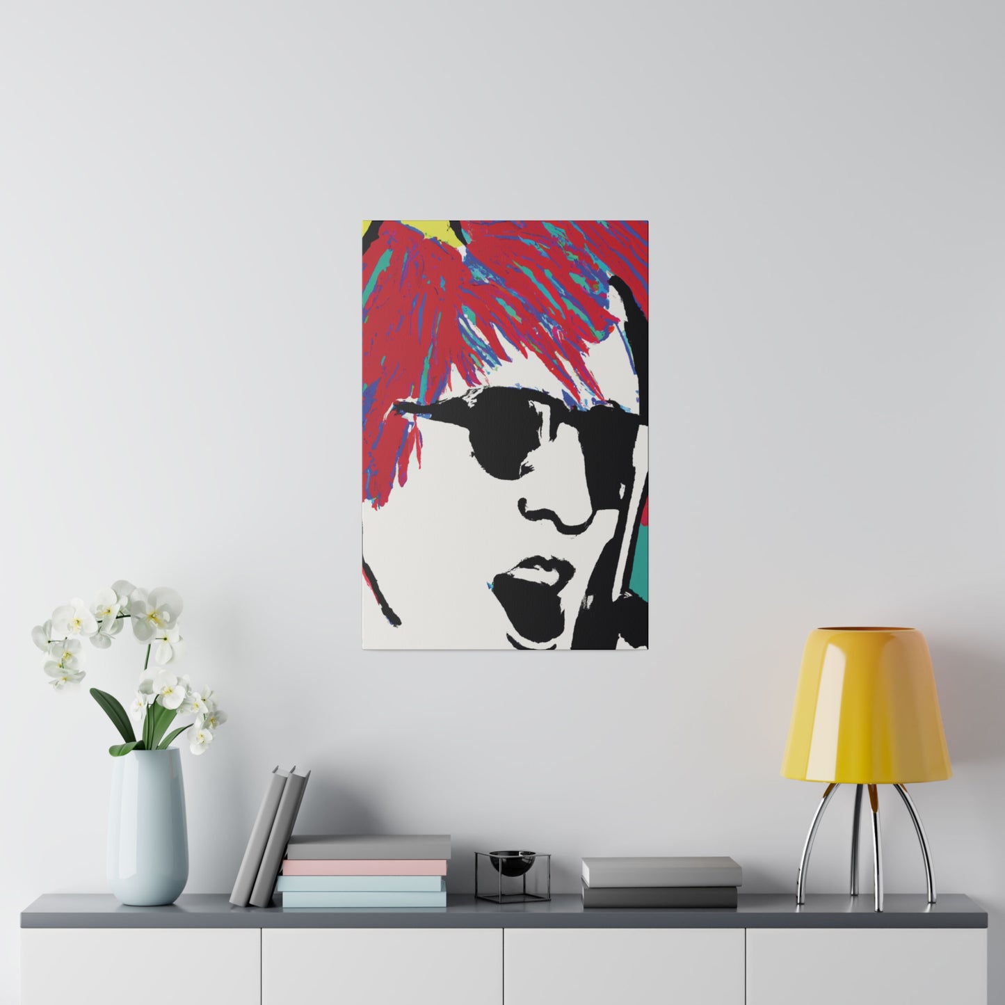 9245A - Rockstar Painting Print | Face | Abstract | Poster | Home Decor | Wall Art | Music Art | Canvas