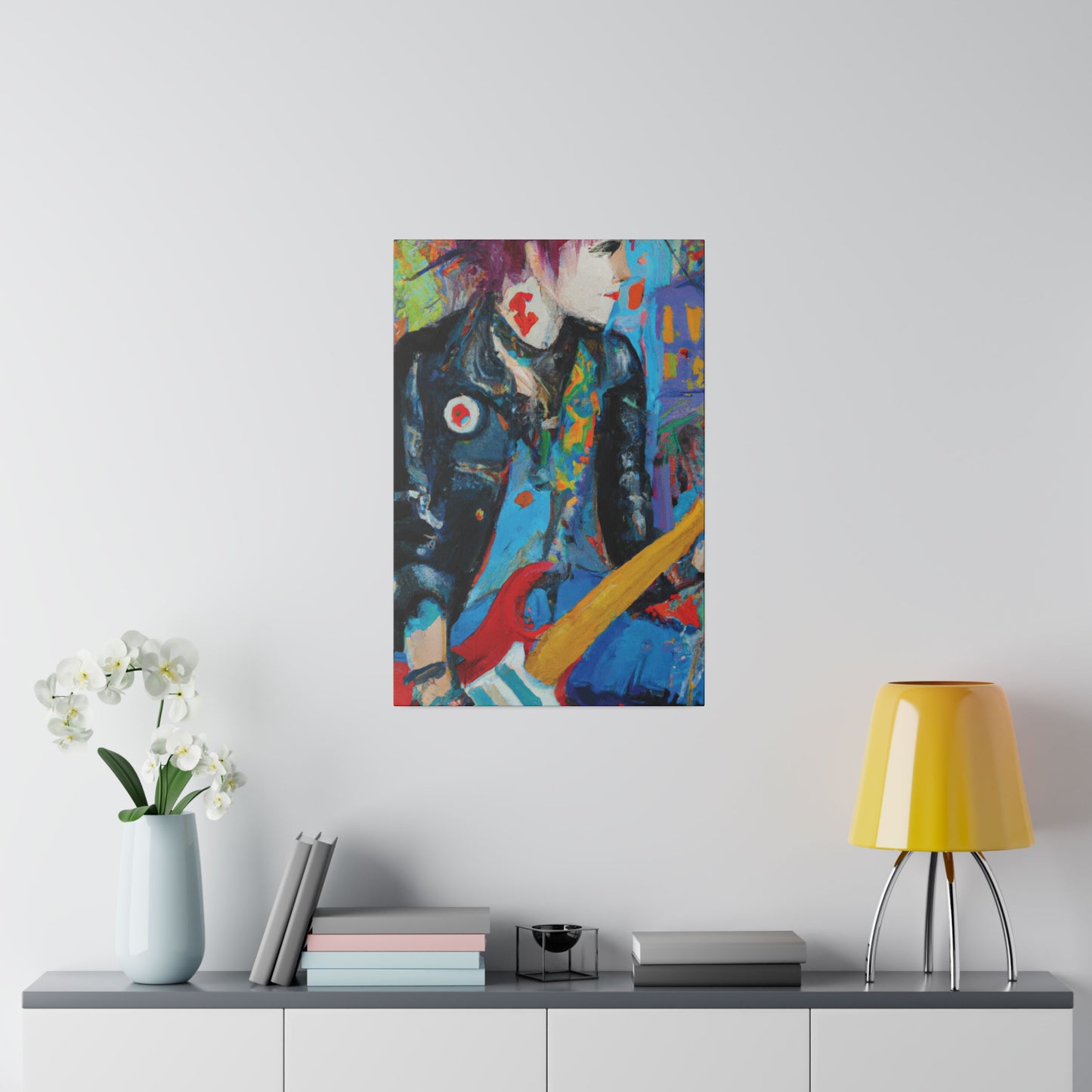 4391Q - Rockstar Oil Painting Style Print | Poster | Home Decor | Wall Art | Music Art | Canvas