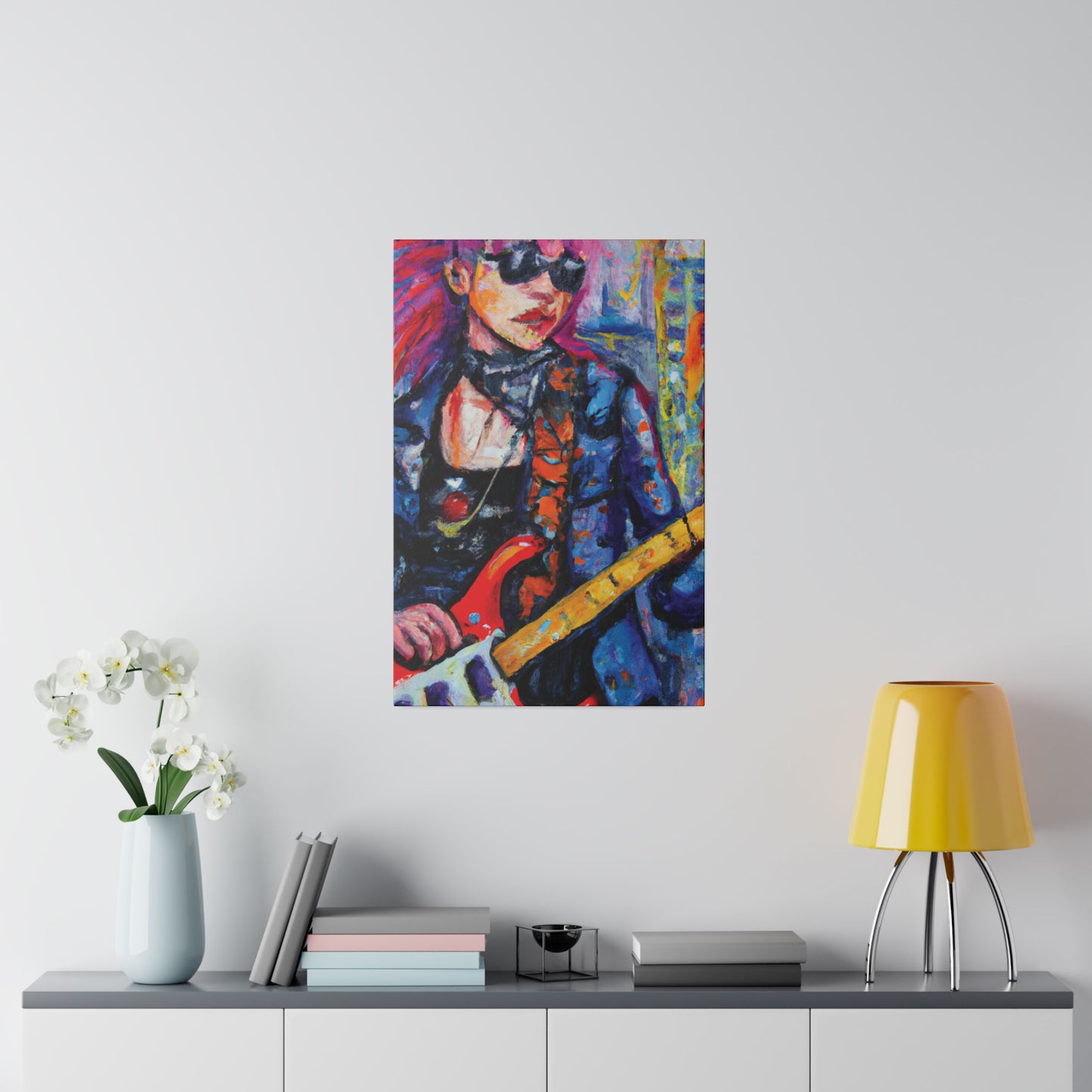 9231K - Rockstar Oil Painting Style Print | Poster | Home Decor | Wall Art | Music Art | Canvas
