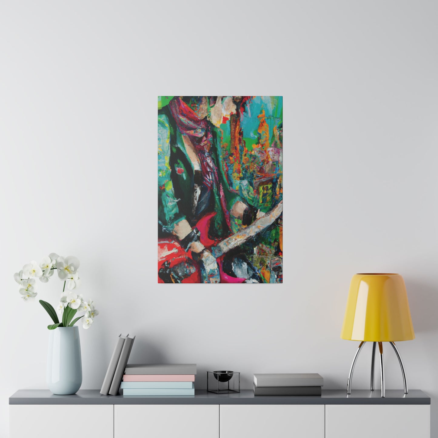 8679Y - Rockstar Oil Painting Style Print | Poster | Home Decor | Wall Art | Music Art | Canvas