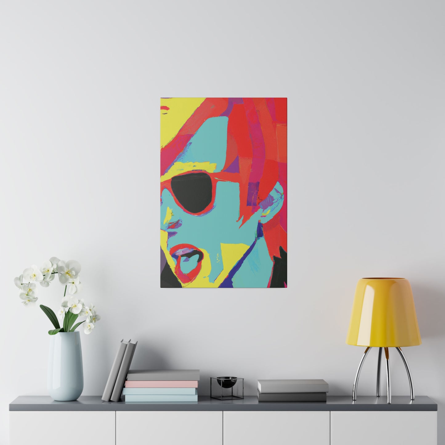 4511A - Rockstar Painting Print | Face | Abstract | Poster | Home Decor | Wall Art | Music Art | Canvas
