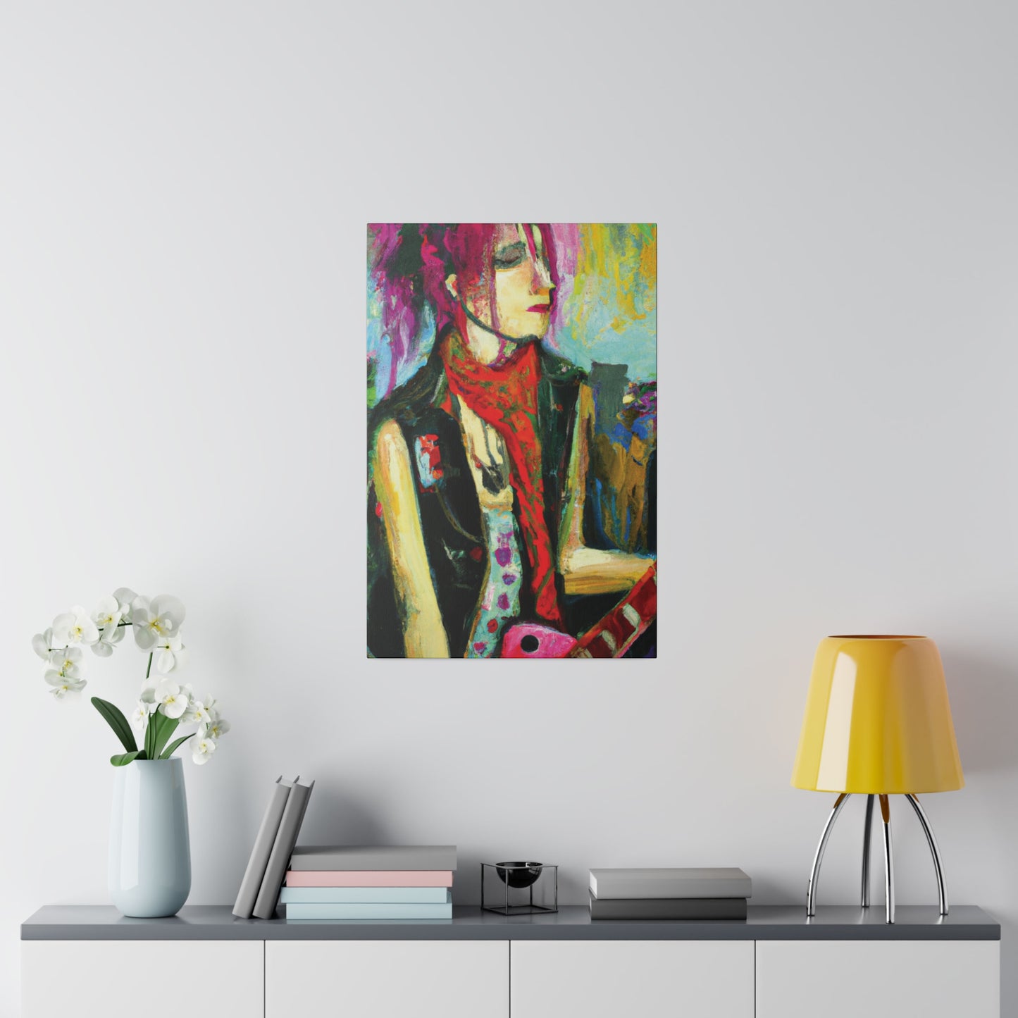 9141P - Rockstar Oil Painting Style Print | Poster | Home Decor | Wall Art | Music Art | Canvas