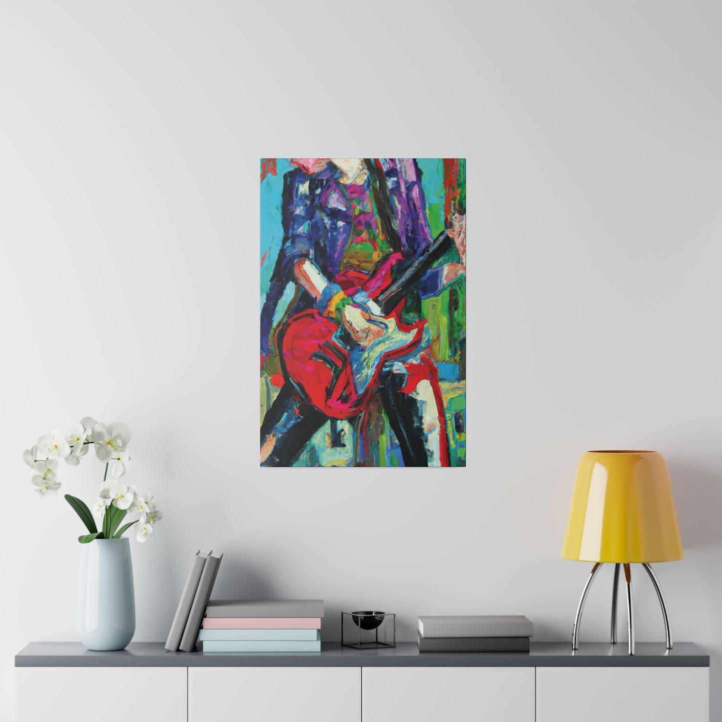 4491M - Rockstar Oil Painting Style Print | Poster | Home Decor | Wall Art | Music Art | Canvas