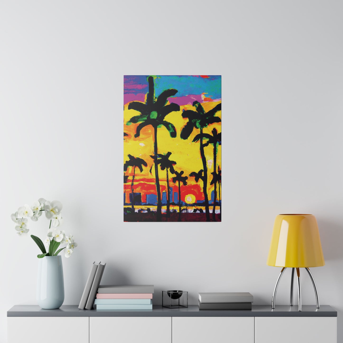9497Z - Miami Beach Sunset Painting Print | Miami | Beach | Sunset | Poster | Home Decor | Wall Art | Canvas