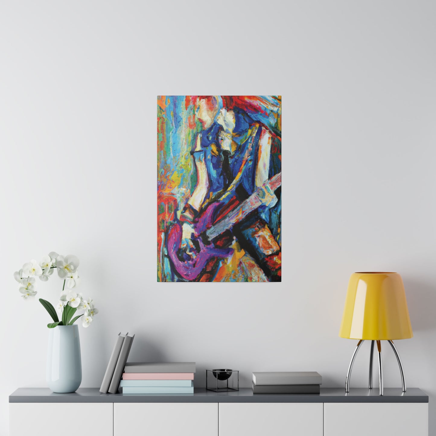 3886Z - Rockstar Oil Painting Style Print | Poster | Home Decor | Wall Art | Music Art | Canvas
