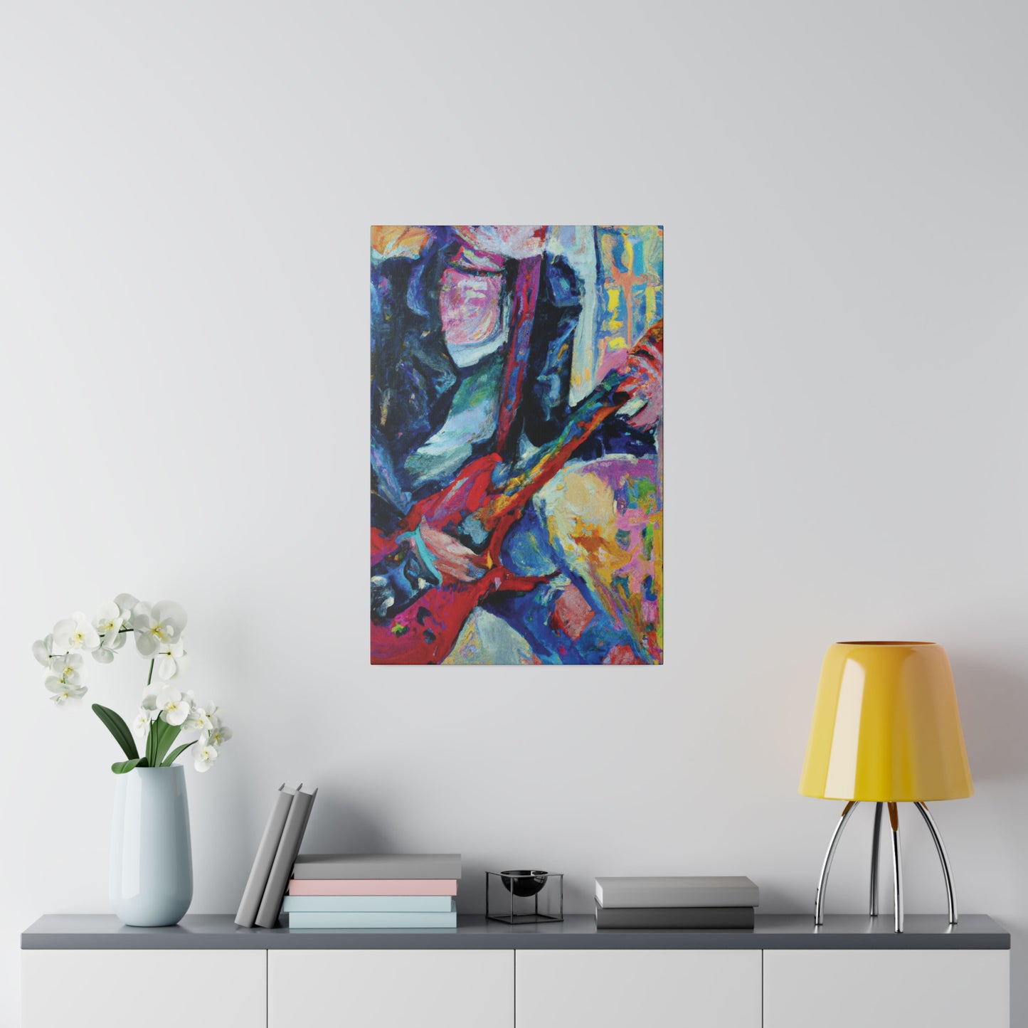 4512K - Rockstar Oil Painting Style Print | Poster | Home Decor | Wall Art | Music Art | Canvas