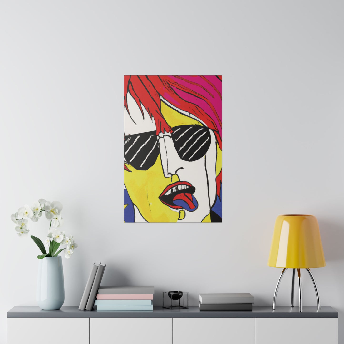 4488Q - Rockstar Painting Print | Face | Abstract | Poster | Home Decor | Wall Art | Music Art | Canvas