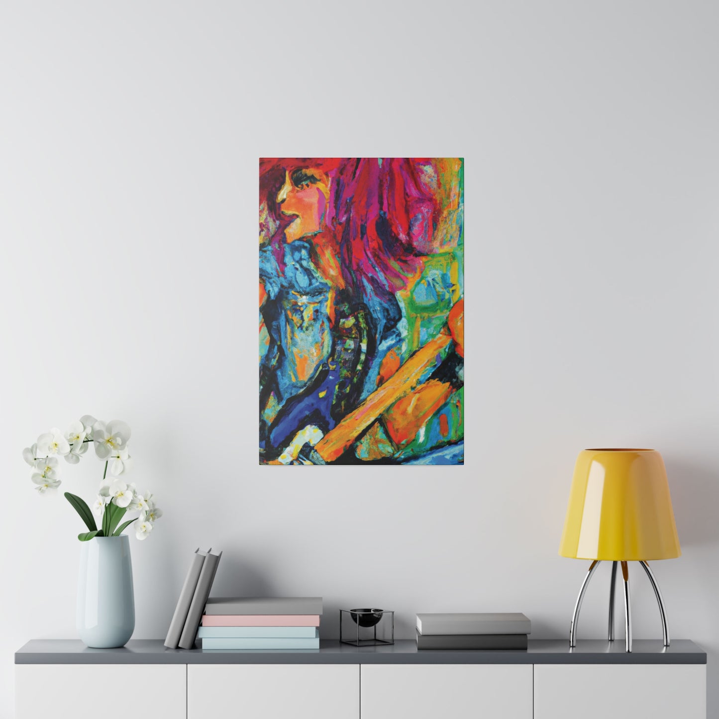 9483V - Rockstar Oil Painting Style Print | Poster | Home Decor | Wall Art | Music Art | Canvas