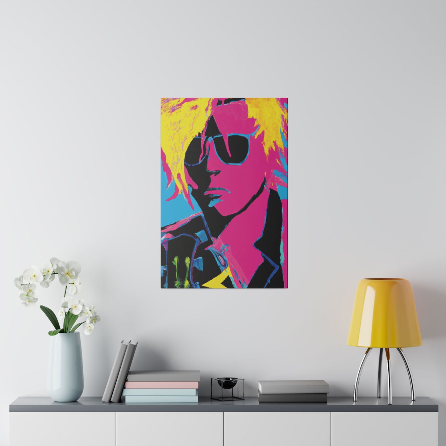 9314F - Rockstar Painting Print | Face | Abstract | Poster | Home Decor | Wall Art | Music Art | Canvas