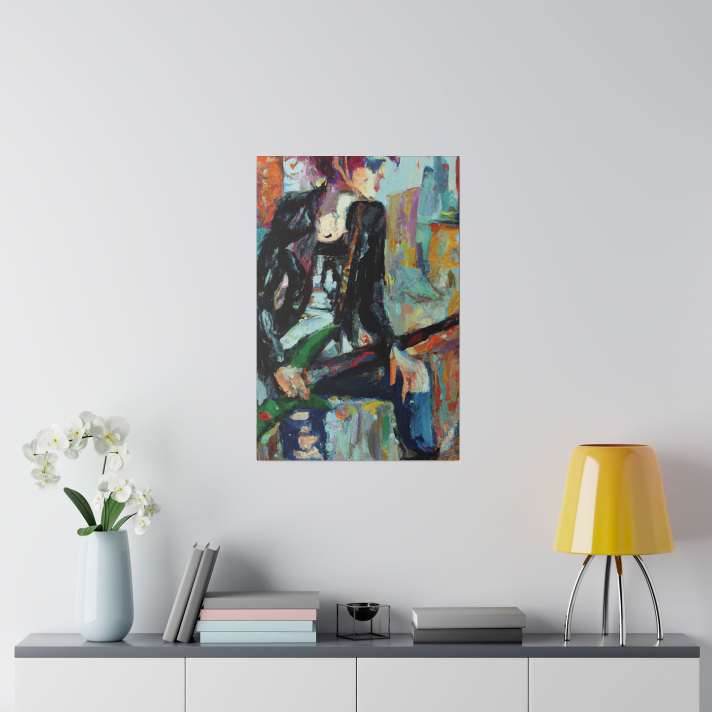6918Q - Rockstar Oil Painting Style Print | Poster | Home Decor | Wall Art | Music Art | Canvas