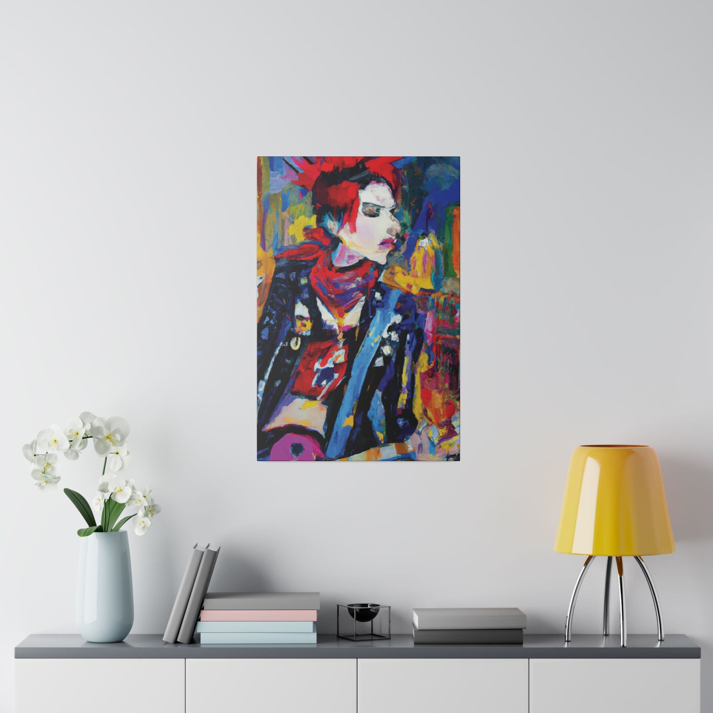 8996X - Rockstar Oil Painting Style Print | Poster | Home Decor | Wall Art | Music Art | Canvas