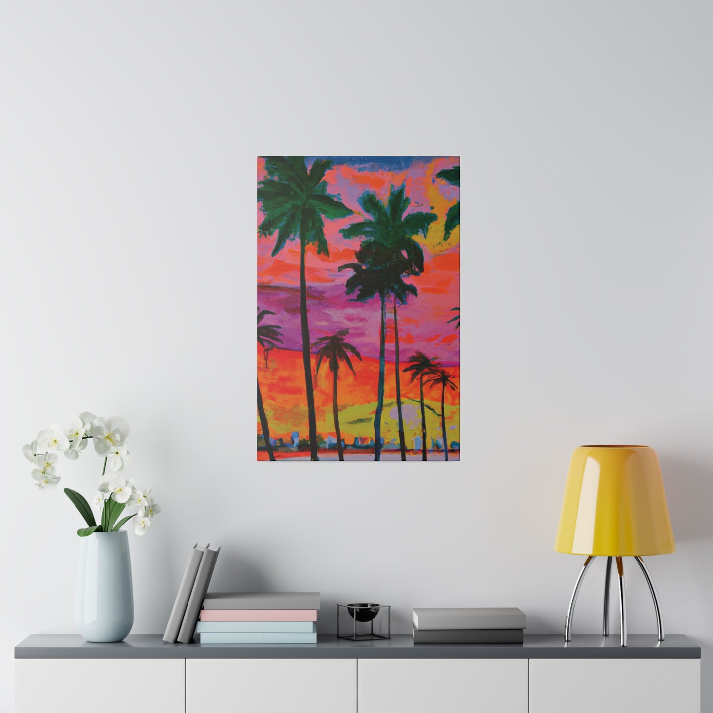 5783Q - Miami Beach Sunset Painting Print | Miami | Beach | Sunset | Poster | Home Decor | Wall Art | Canvas