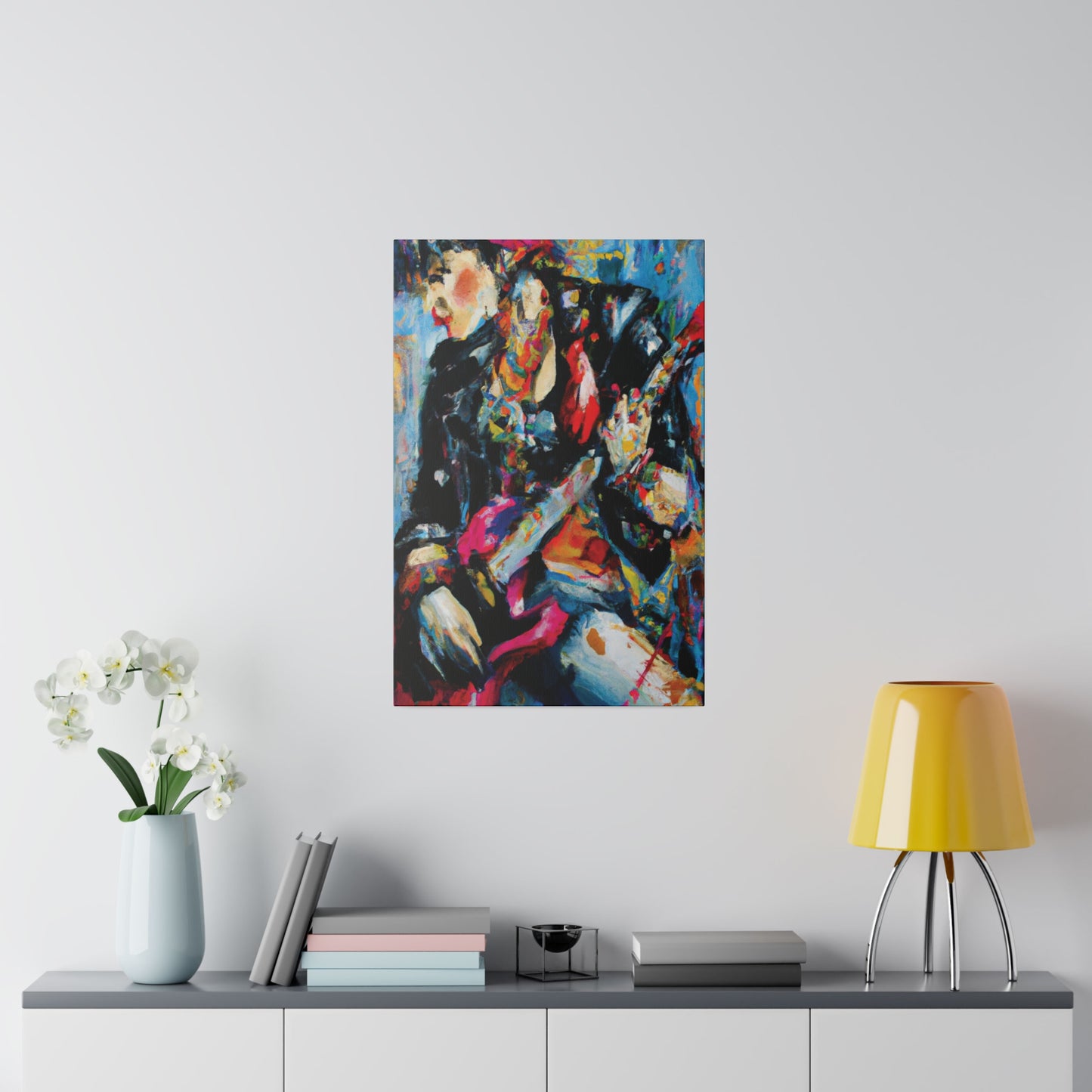 7248A - Rockstar Oil Painting Style Print | Poster | Home Decor | Wall Art | Music Art | Canvas