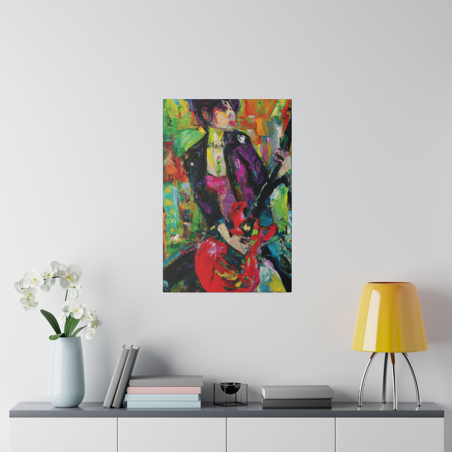 323O - Rockstar Oil Painting Style Print | Poster | Home Decor | Wall Art | Music Art | Canvas
