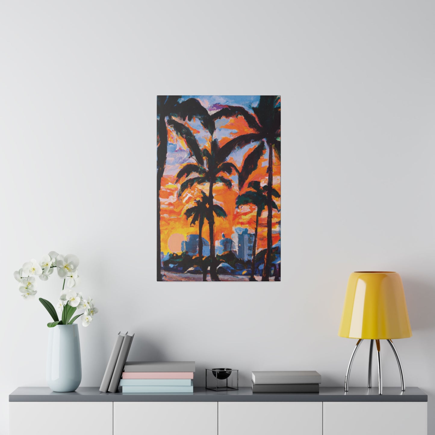 8957Q - Miami Beach Sunset Painting Print | Miami | Beach | Sunset | Poster | Home Decor | Wall Art | Canvas