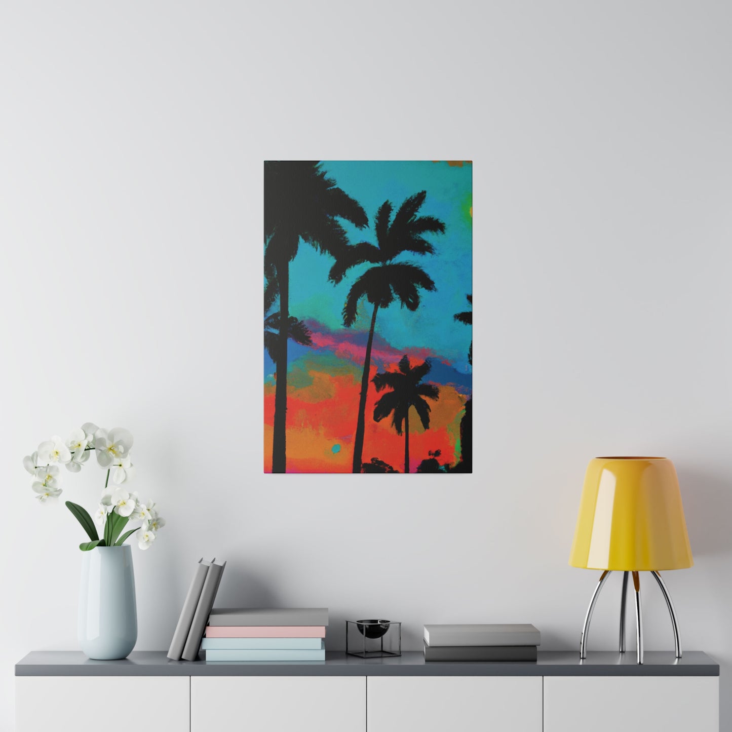 2838A - Miami Beach Sunset Painting Print | Miami | Beach | Sunset | Poster | Home Decor | Wall Art | Canvas