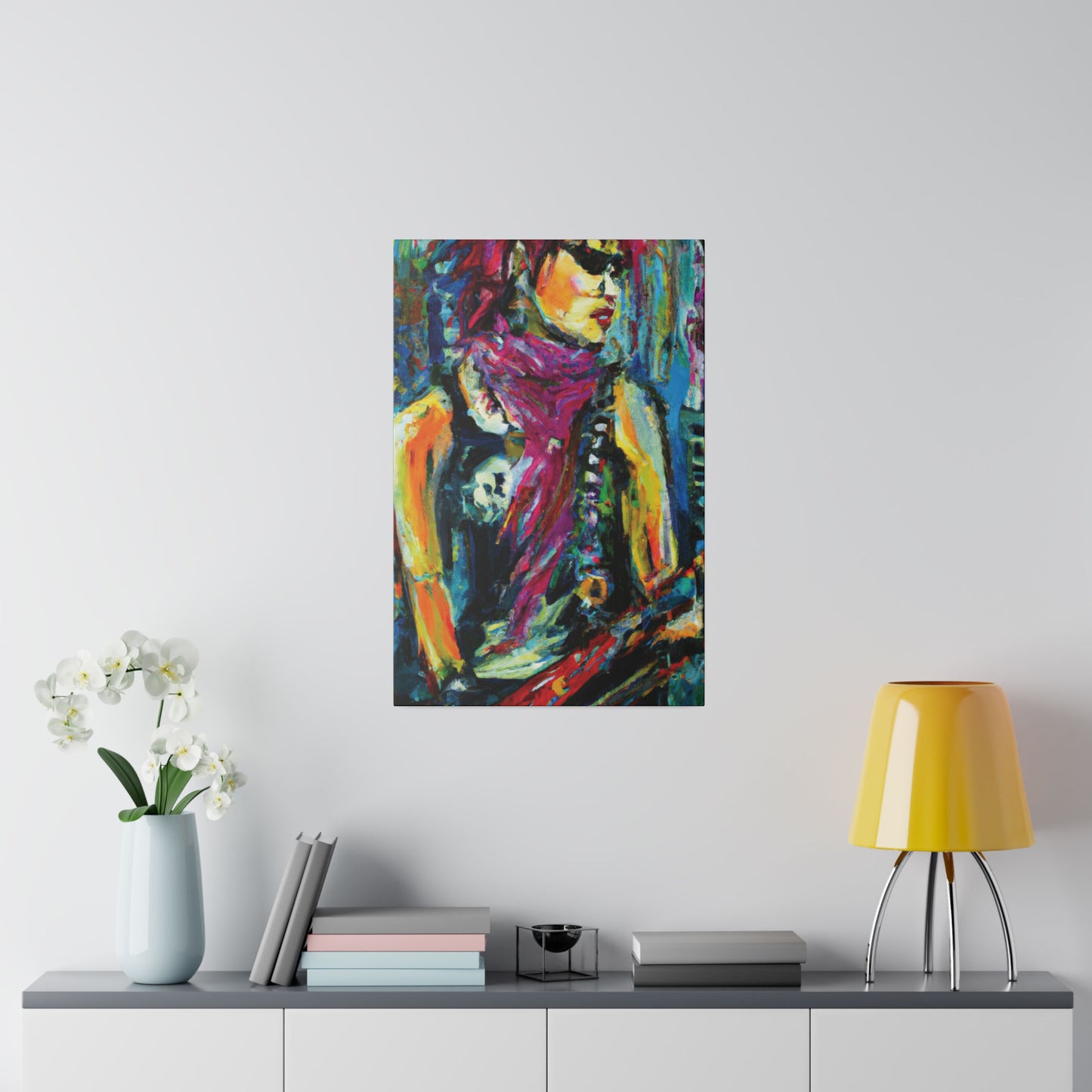4264P - Rockstar Oil Painting Style Print | Poster | Home Decor | Wall Art | Music Art | Canvas