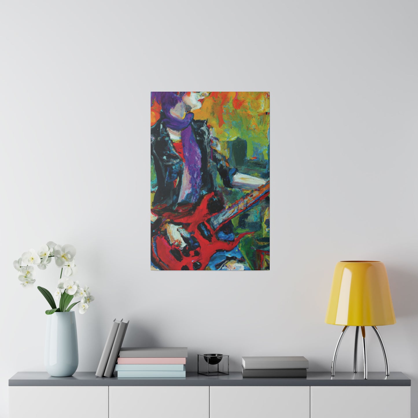 9823K - Rockstar Oil Painting Style Print | Poster | Home Decor | Wall Art | Music Art | Canvas