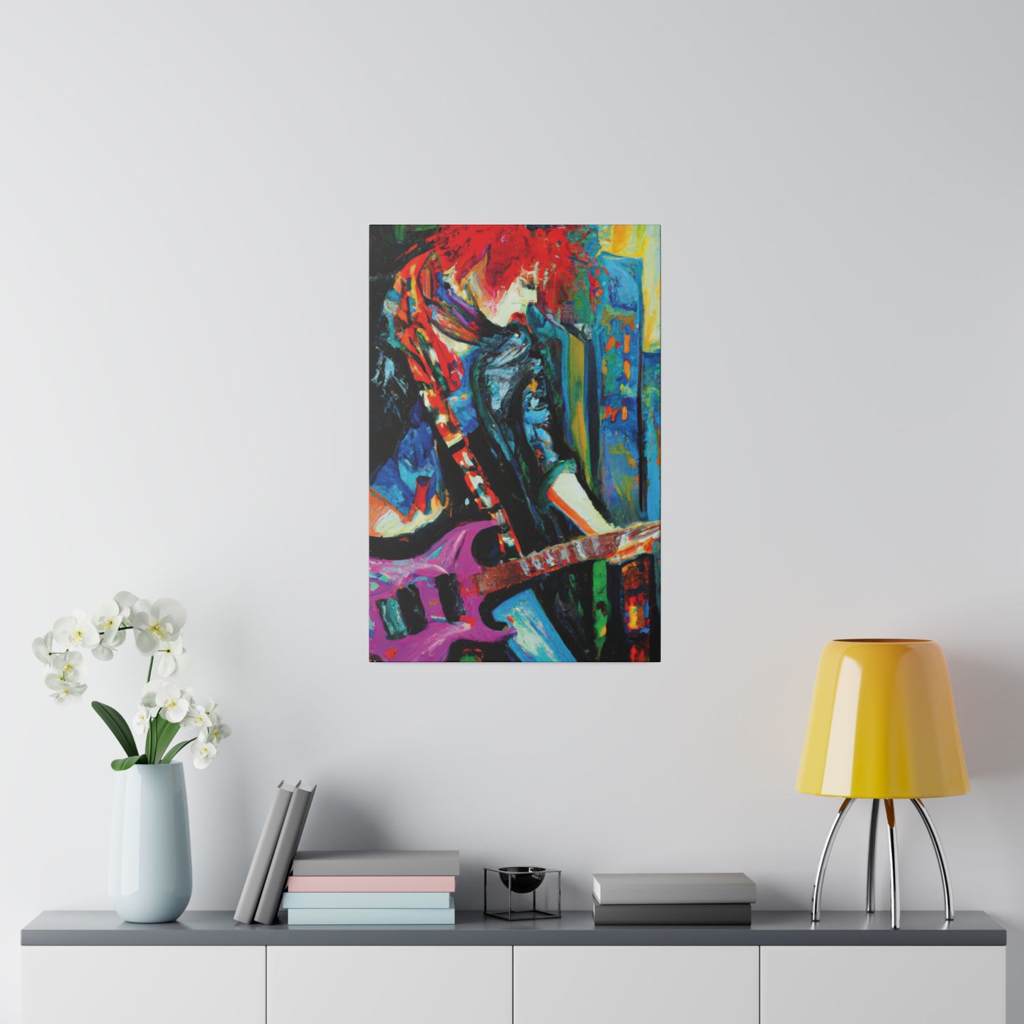 8461D - Rockstar Oil Painting Style Print | Poster | Home Decor | Wall Art | Music Art | Canvas