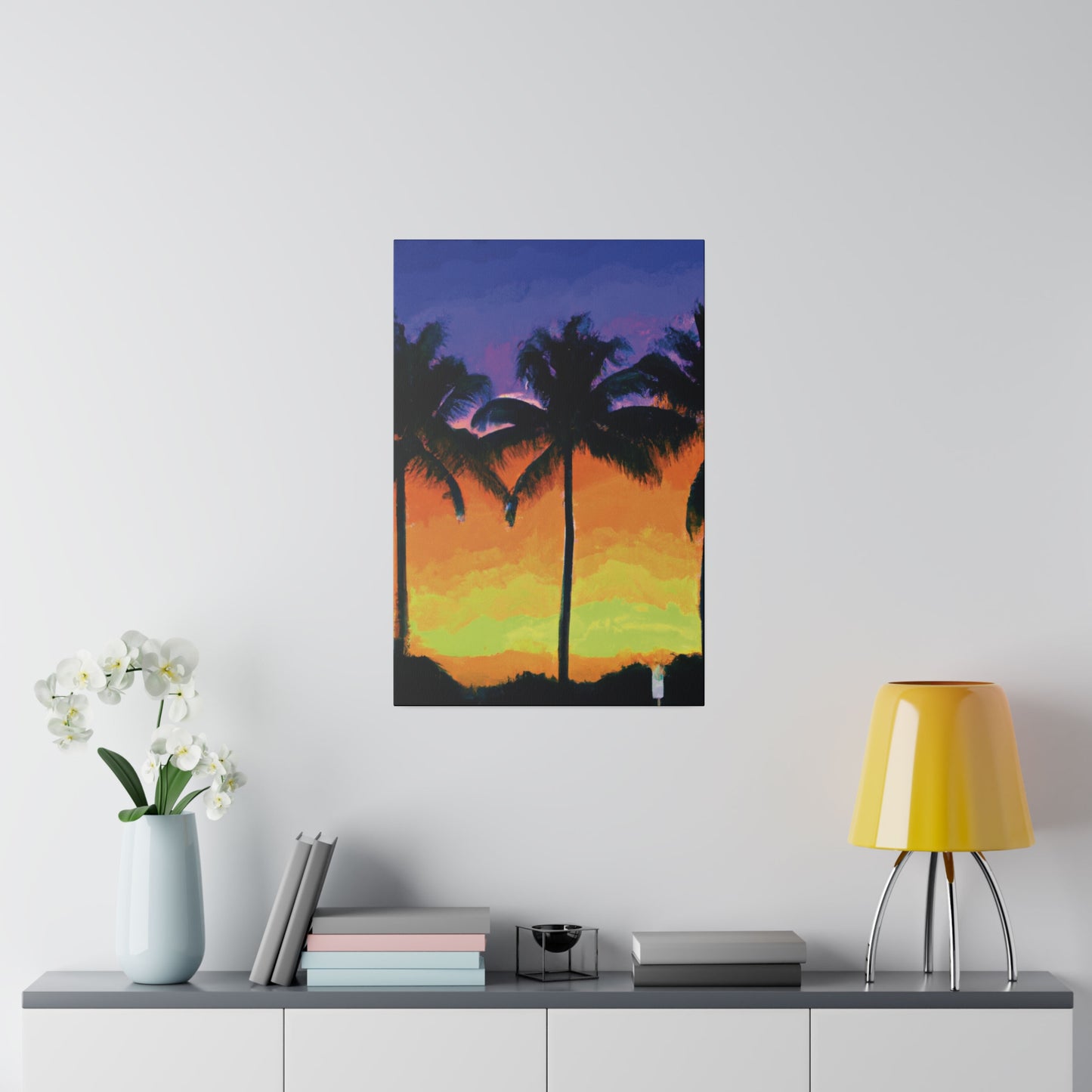 6354V - Miami Beach Sunset Painting Print | Miami | Beach | Sunset | Poster | Home Decor | Wall Art | Canvas