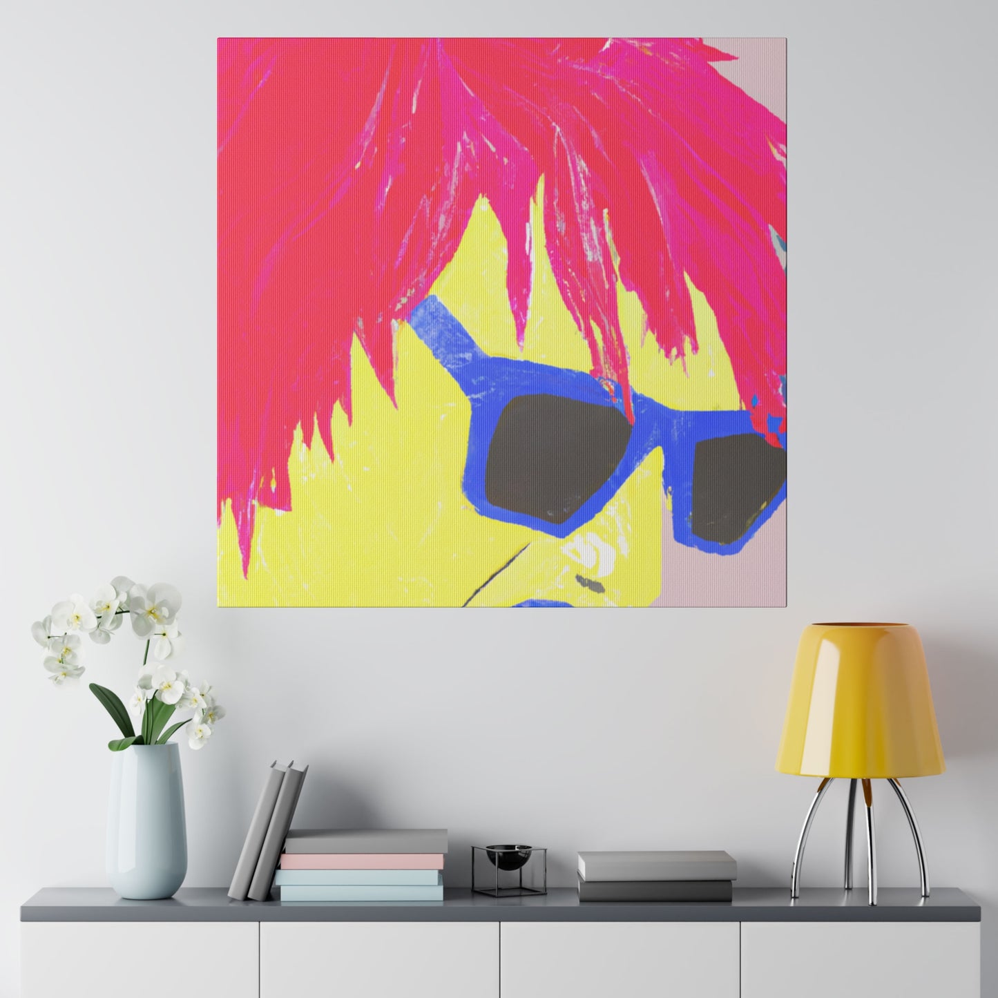 9274E - Rockstar Oil Painting Style Print | Face | Poster | Home Decor | Wall Art | Music Art | Canvas