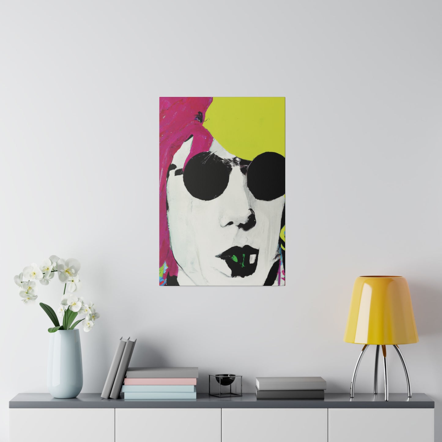 8735S - Rockstar Painting Print | Face | Abstract | Poster | Home Decor | Wall Art | Music Art | Canvas