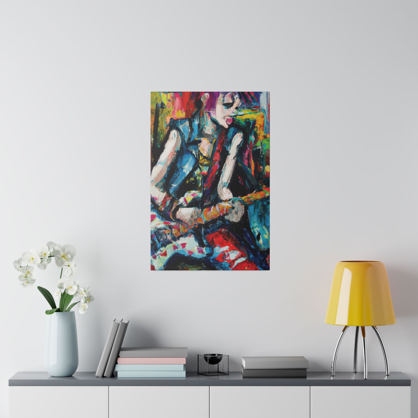 4521T - Rockstar Oil Painting Style Print | Poster | Home Decor | Wall Art | Music Art | Canvas