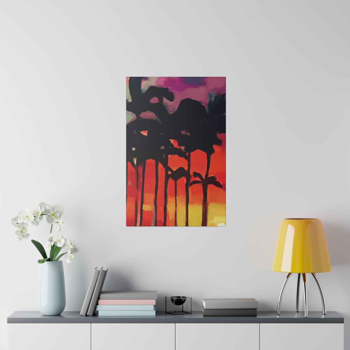 9653K - Miami Beach Sunset Painting Print | Miami | Beach | Sunset | Poster | Home Decor | Wall Art | Canvas