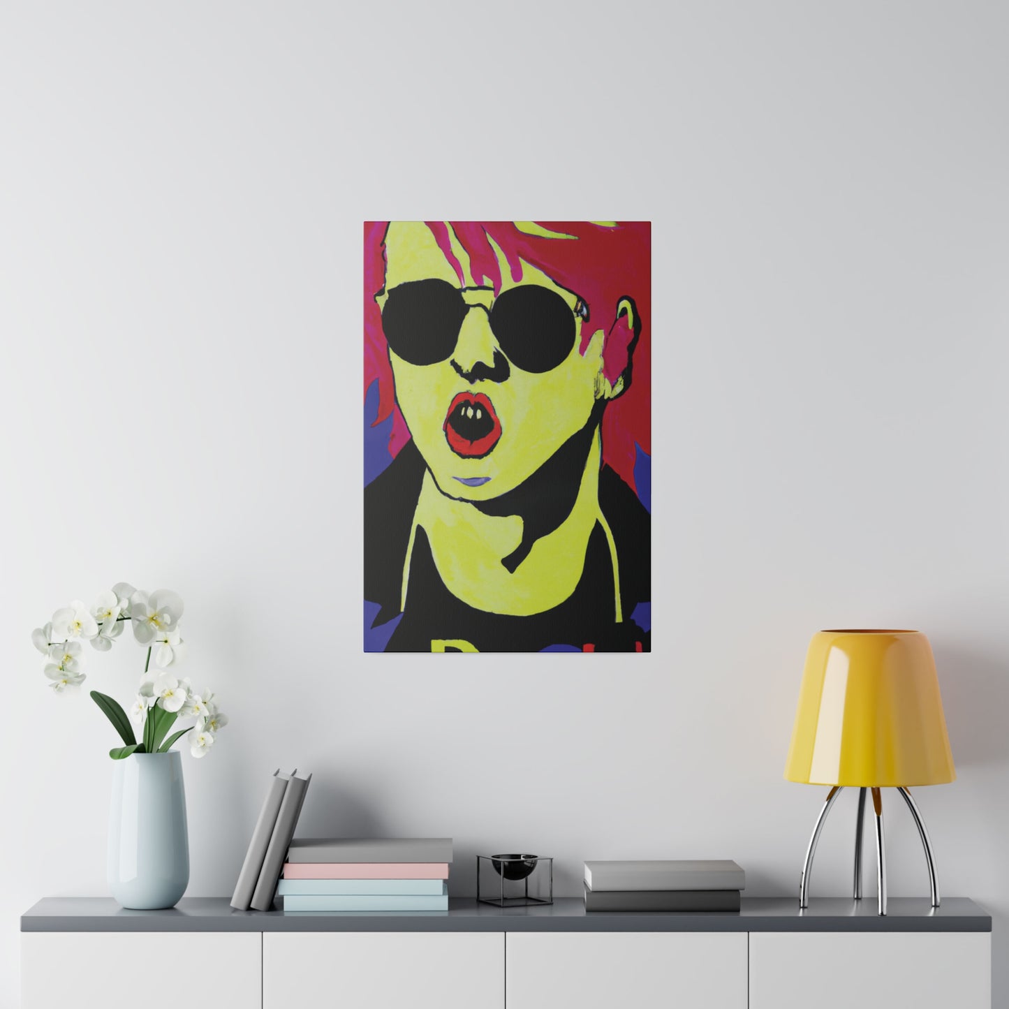 5675O - Rockstar Painting Print | Face | Abstract | Poster | Home Decor | Wall Art | Music Art | Canvas
