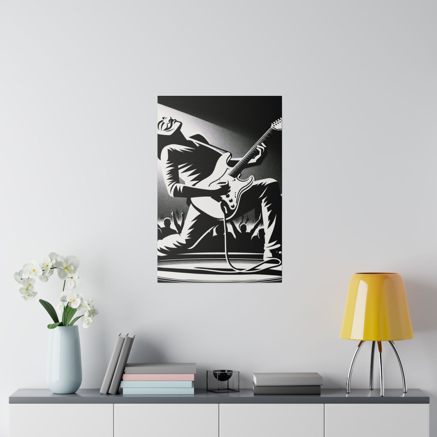 2537D - music art work, rockstar gifts, musician gift ideas, guitar art work, guitar artwork, guitar wall art canvas, playing guitar, decor