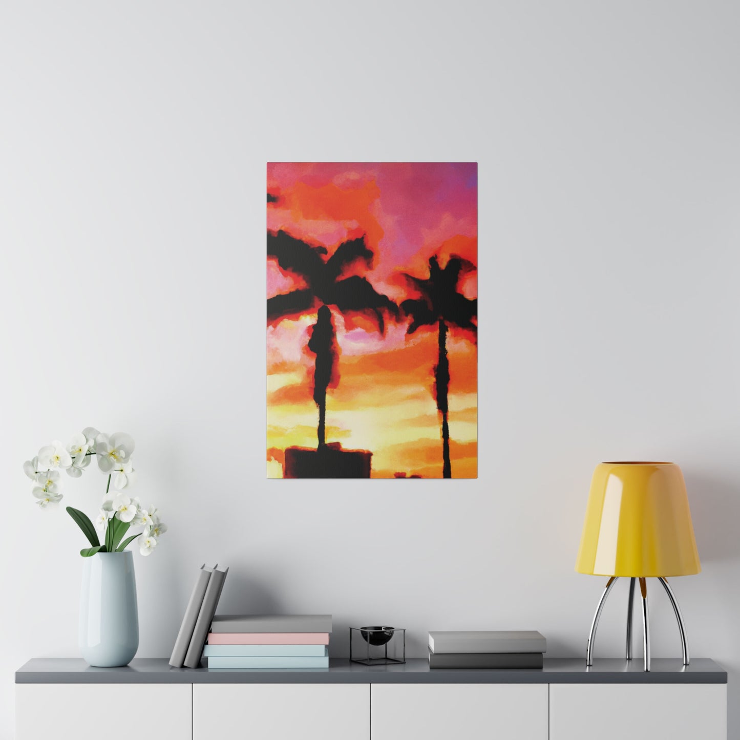 1413Q - Miami Beach Sunset Painting Print | Miami | Beach | Sunset | Poster | Home Decor | Wall Art | Canvas