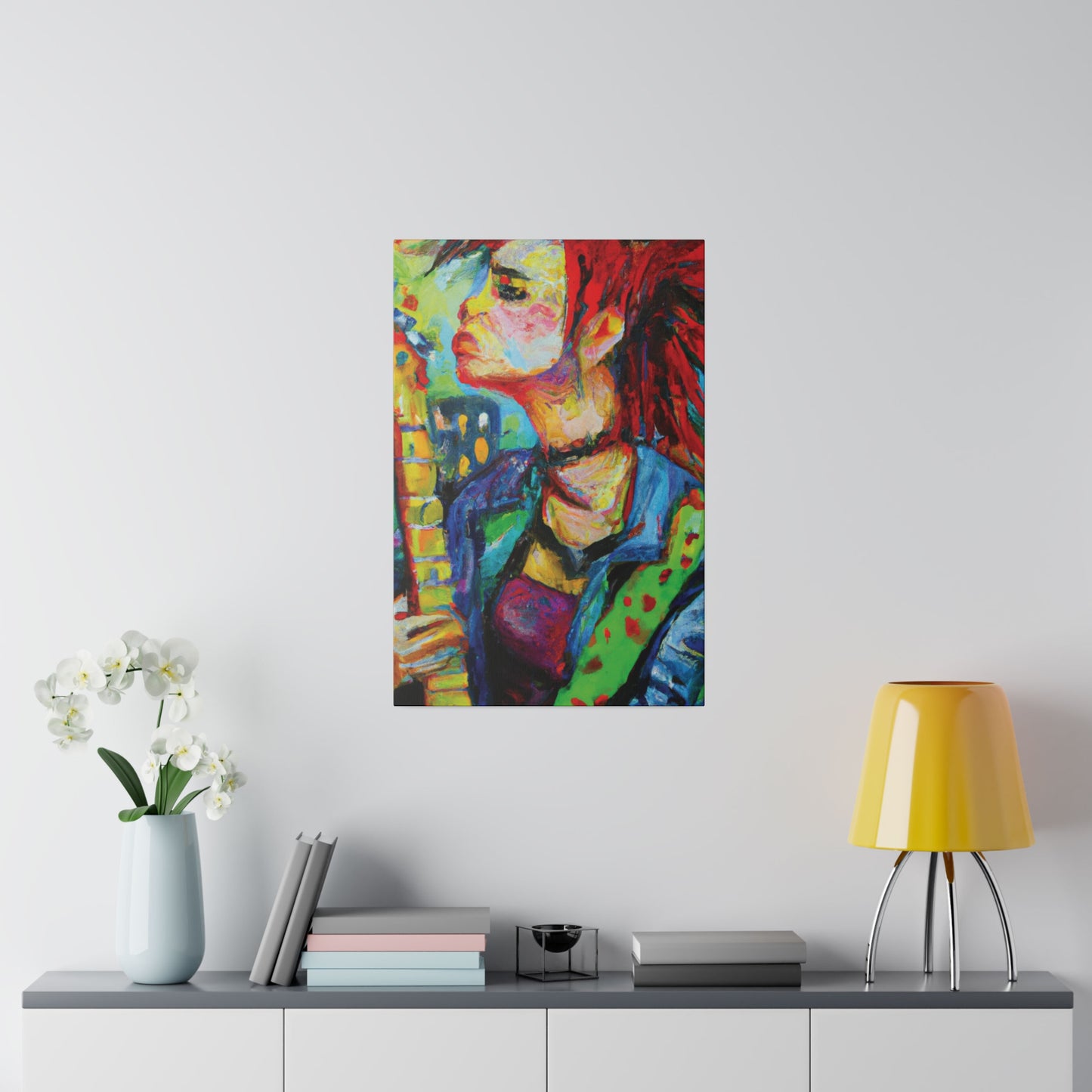 4898X - Rockstar Oil Painting Style Print | Poster | Home Decor | Wall Art | Music Art | Canvas