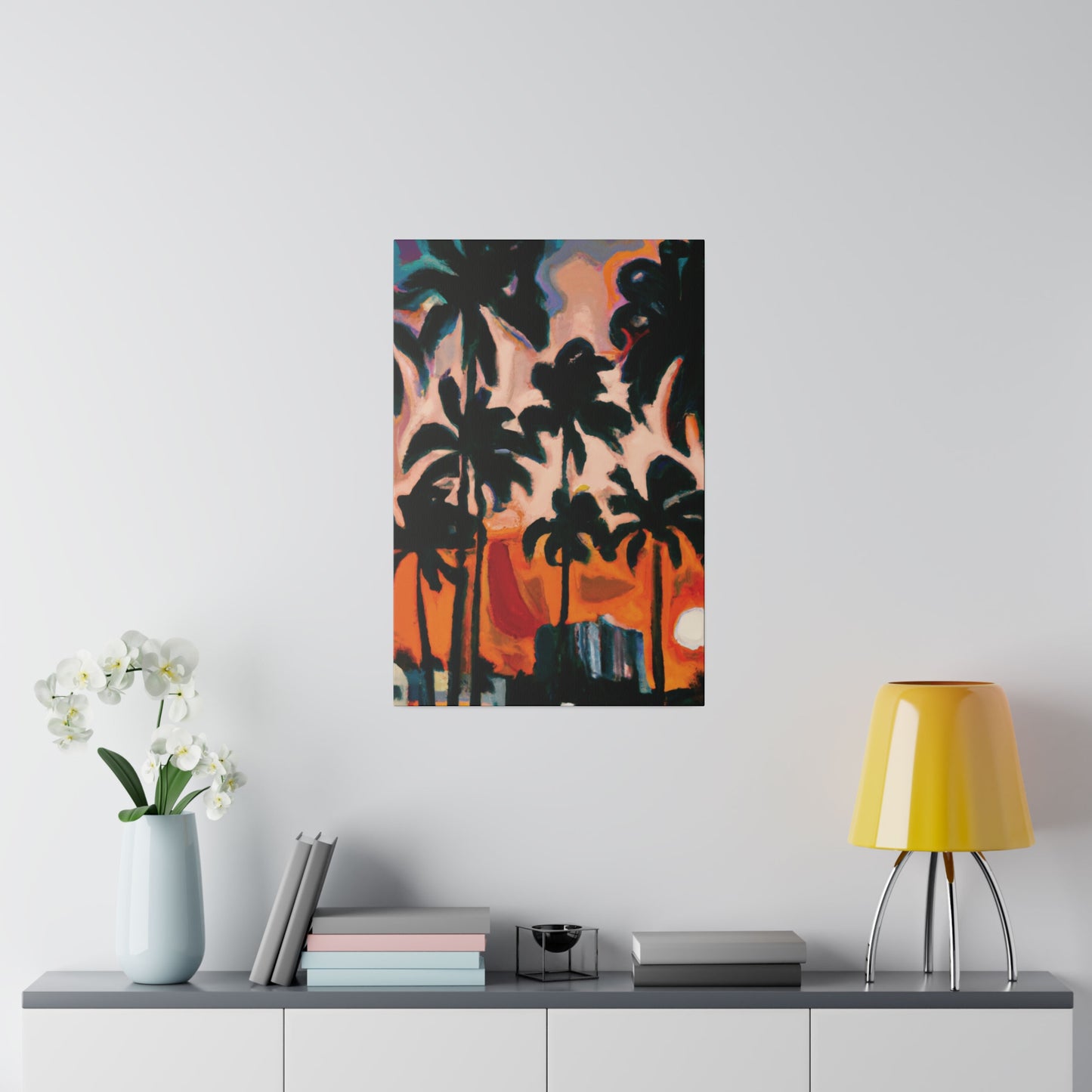 4317T - Miami Beach Sunset Painting Print | Miami | Beach | Sunset | Poster | Home Decor | Wall Art | Canvas